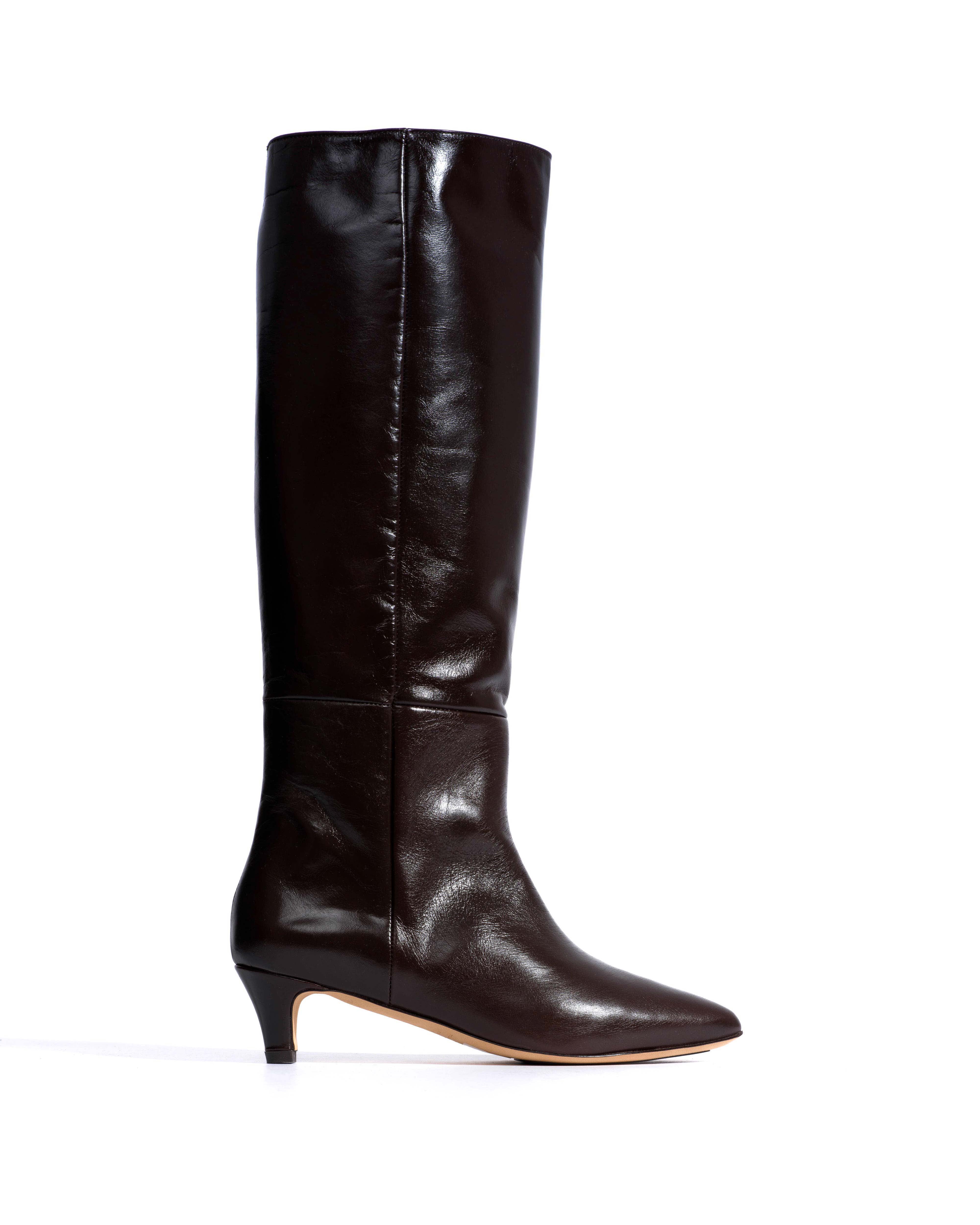 Cecilia 40 stiletto Crinkled soft calf Espresso brown