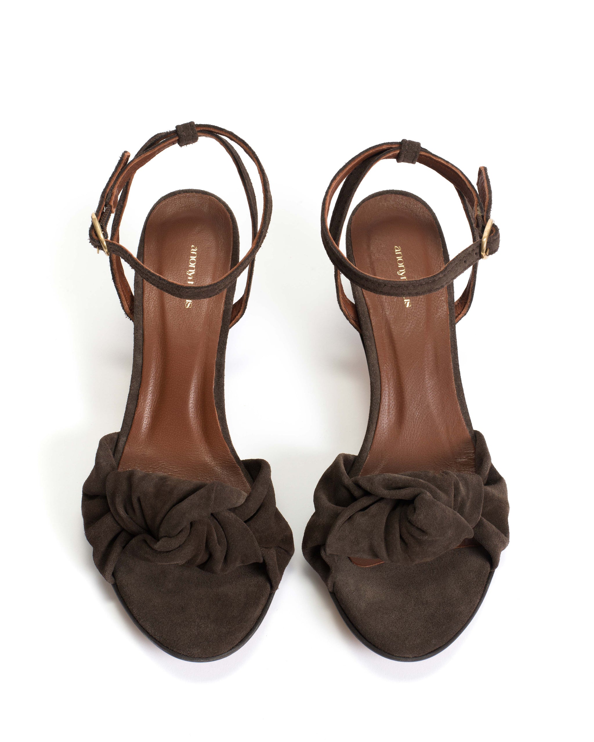 Aliza 50 stiletto Calf suede Coffee brown - Anonymous Copenhagen