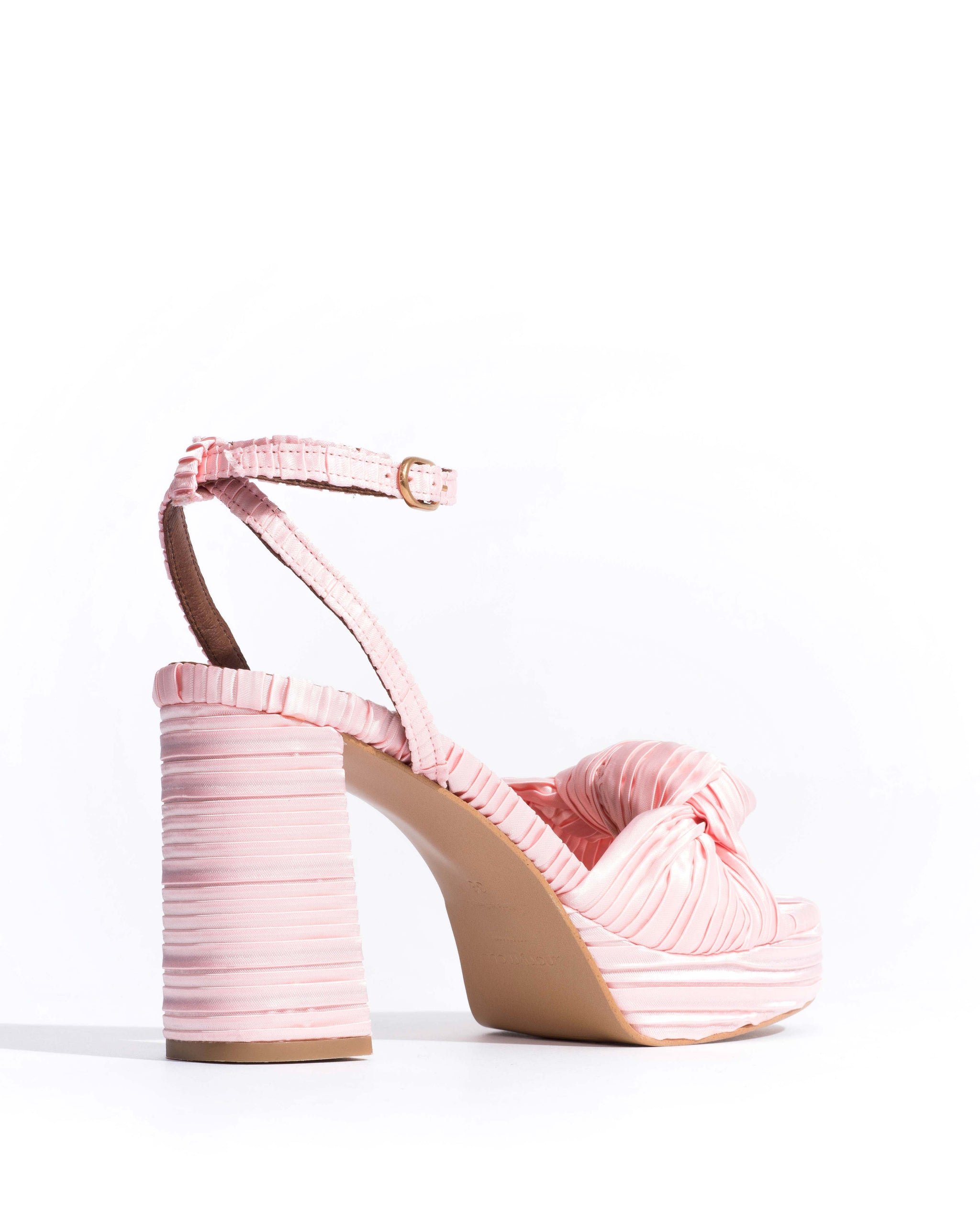 Aliza 85 platform Pleated satin Dreamy pink - Anonymous Copenhagen Heels