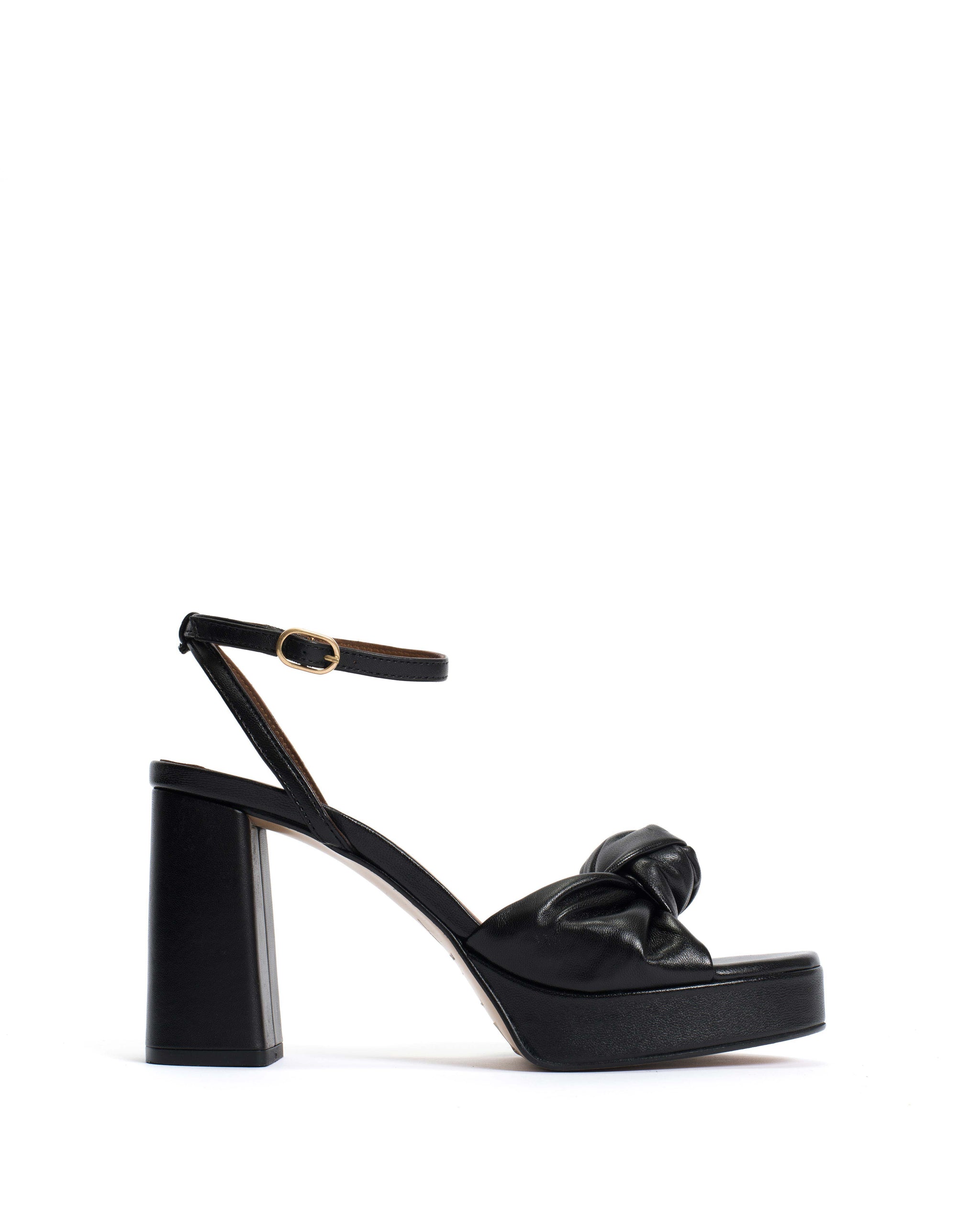 Aliza 85 platform Shiny lamb Black - Anonymous Copenhagen