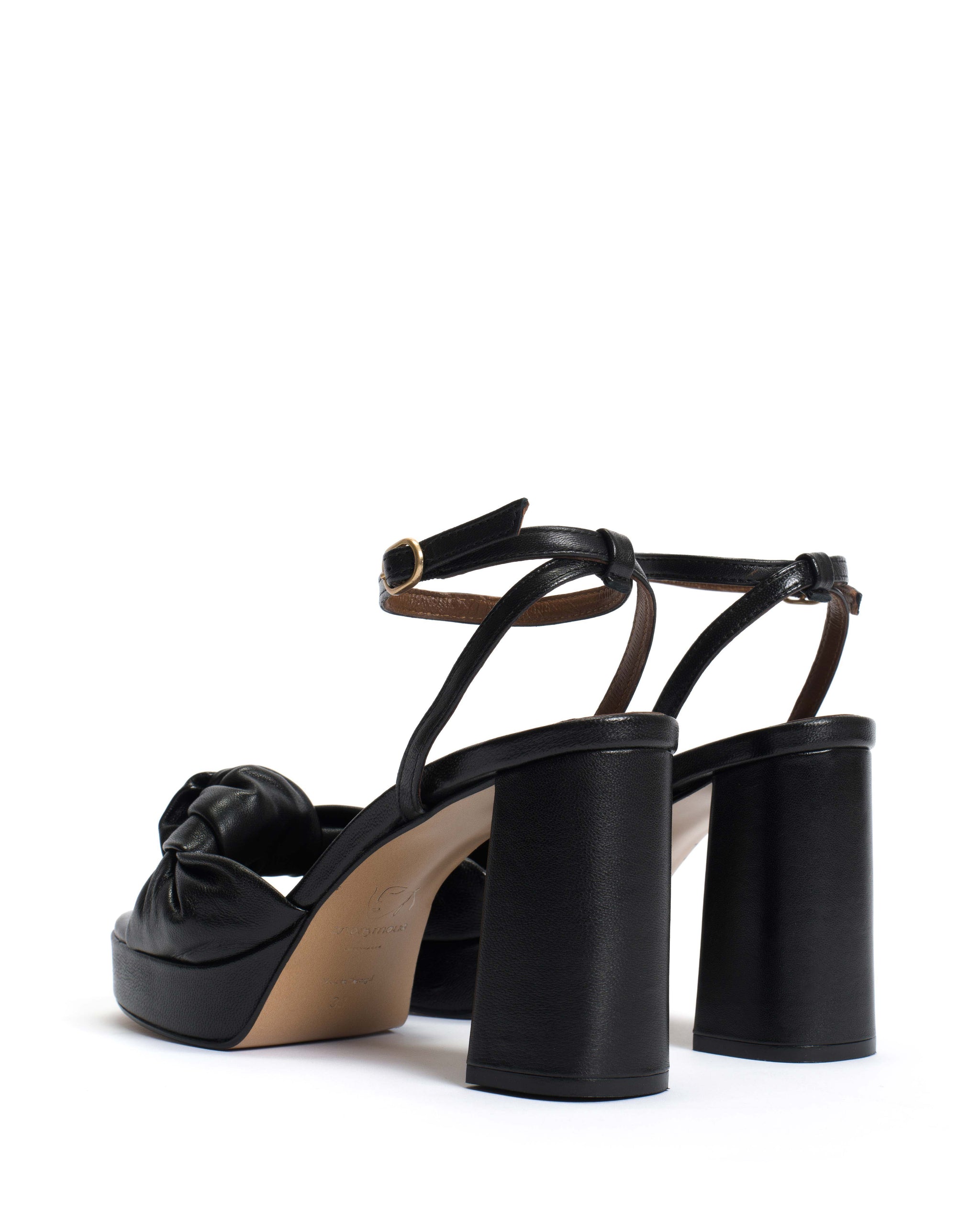Aliza 85 platform Shiny lamb Black - Anonymous Copenhagen