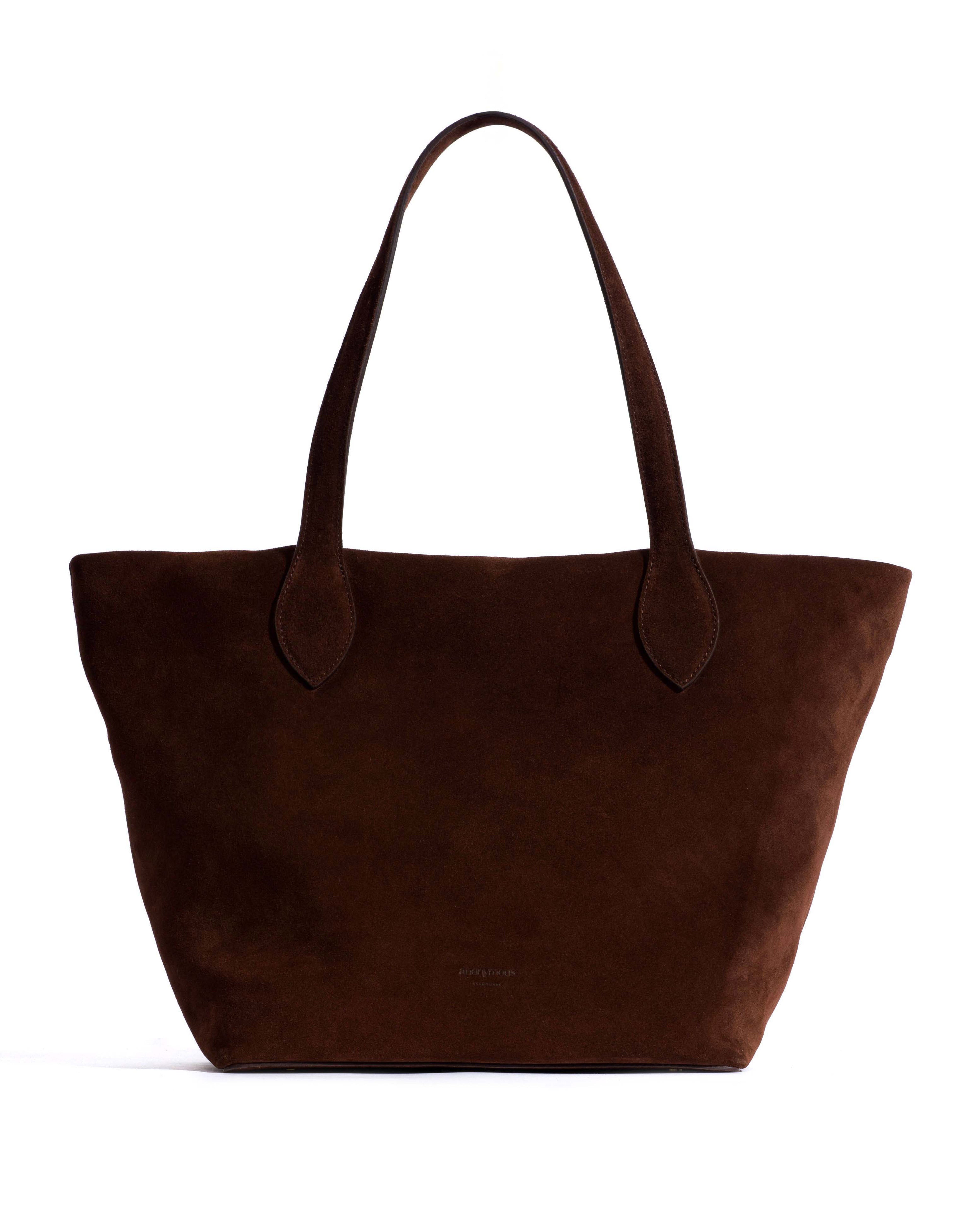 Arya carryall bag Calf suede Chocolate