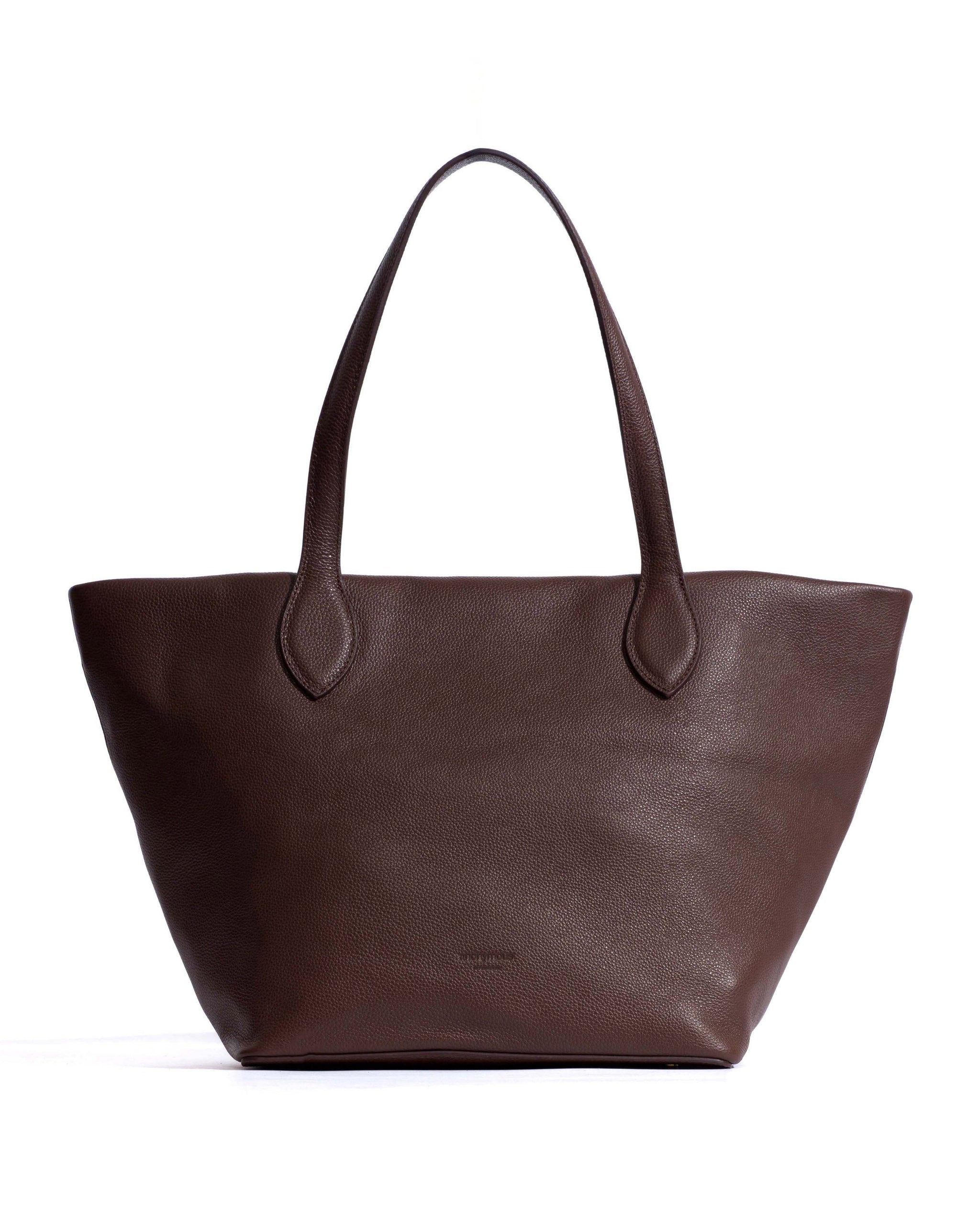 Arya carryall bag Pebbled soft calf Chocolate - Anonymous Copenhagen Bags