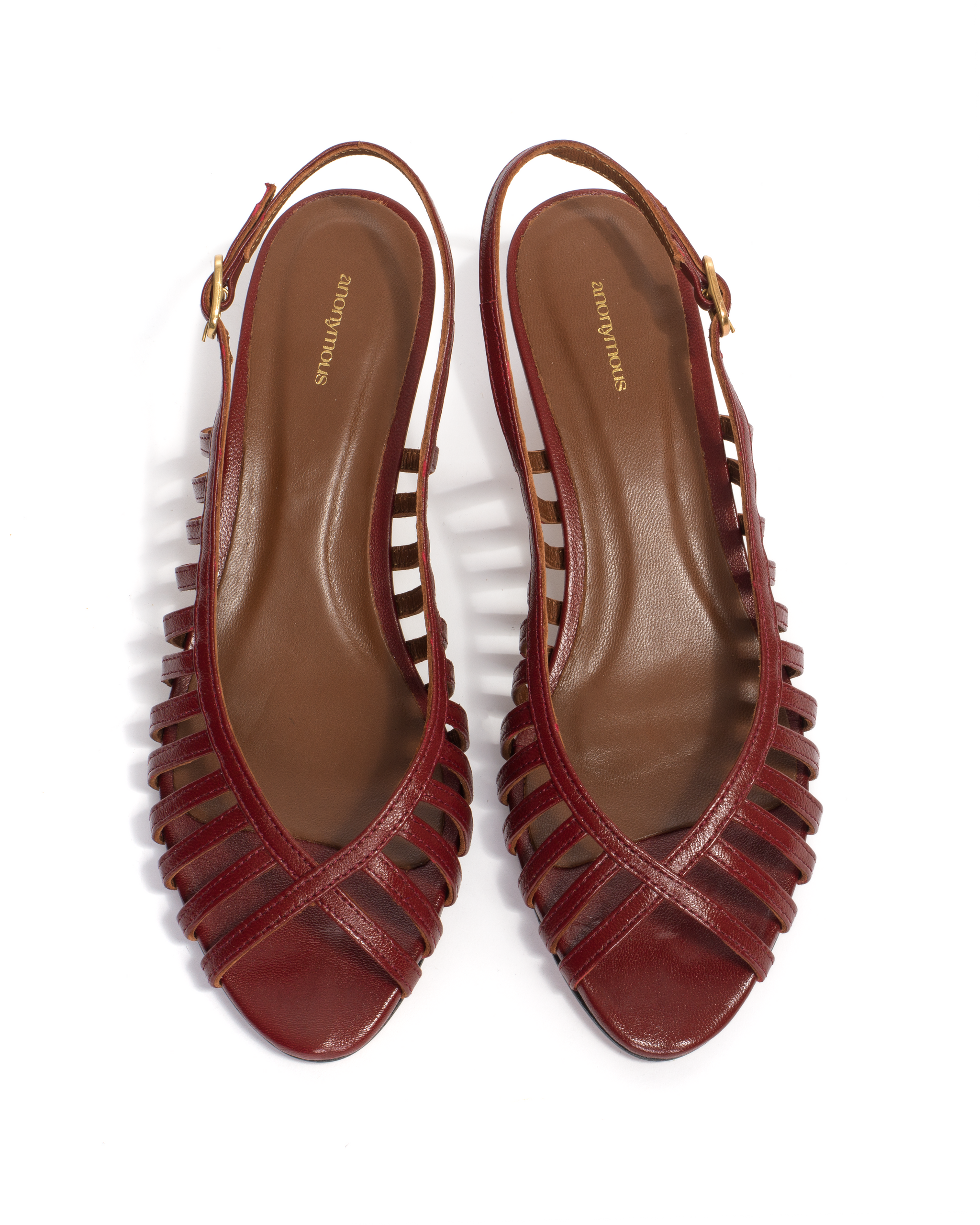 Carminho 40 stiletto Shiny lamb Pomegranate - Anonymous Copenhagen