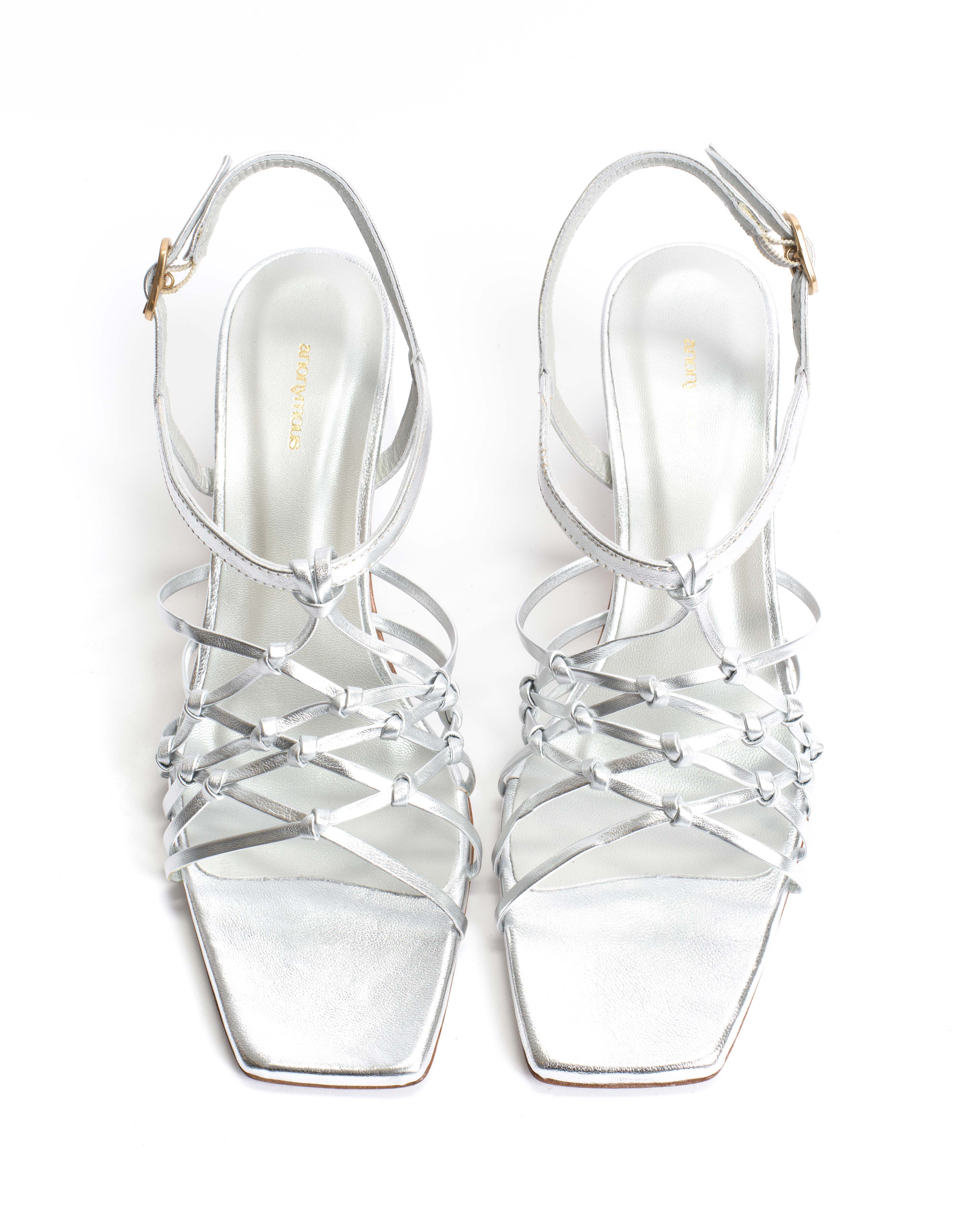 Coco 60 hand-braided Hand-braided leather Silver