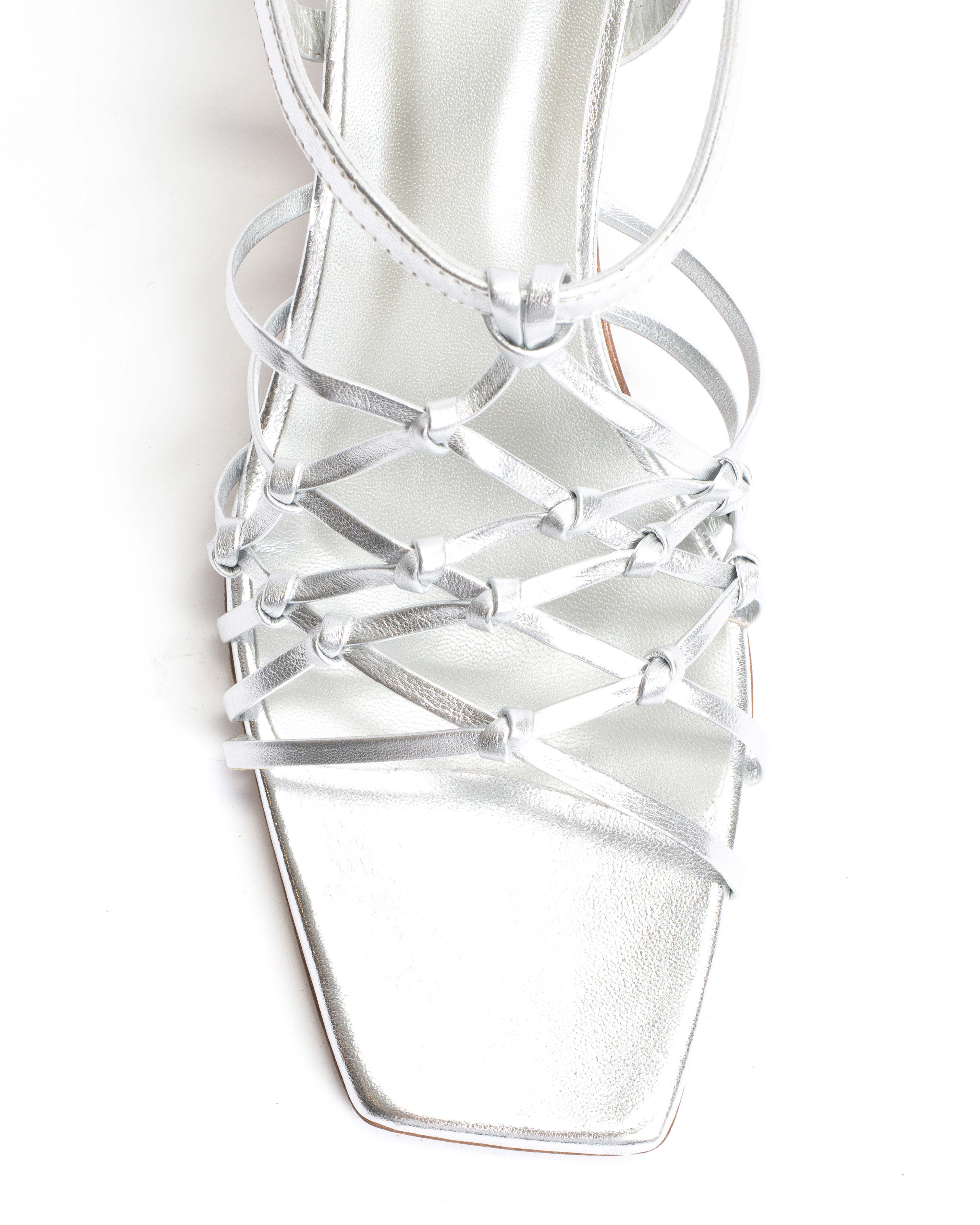 Coco 60 hand-braided Hand-braided leather Silver