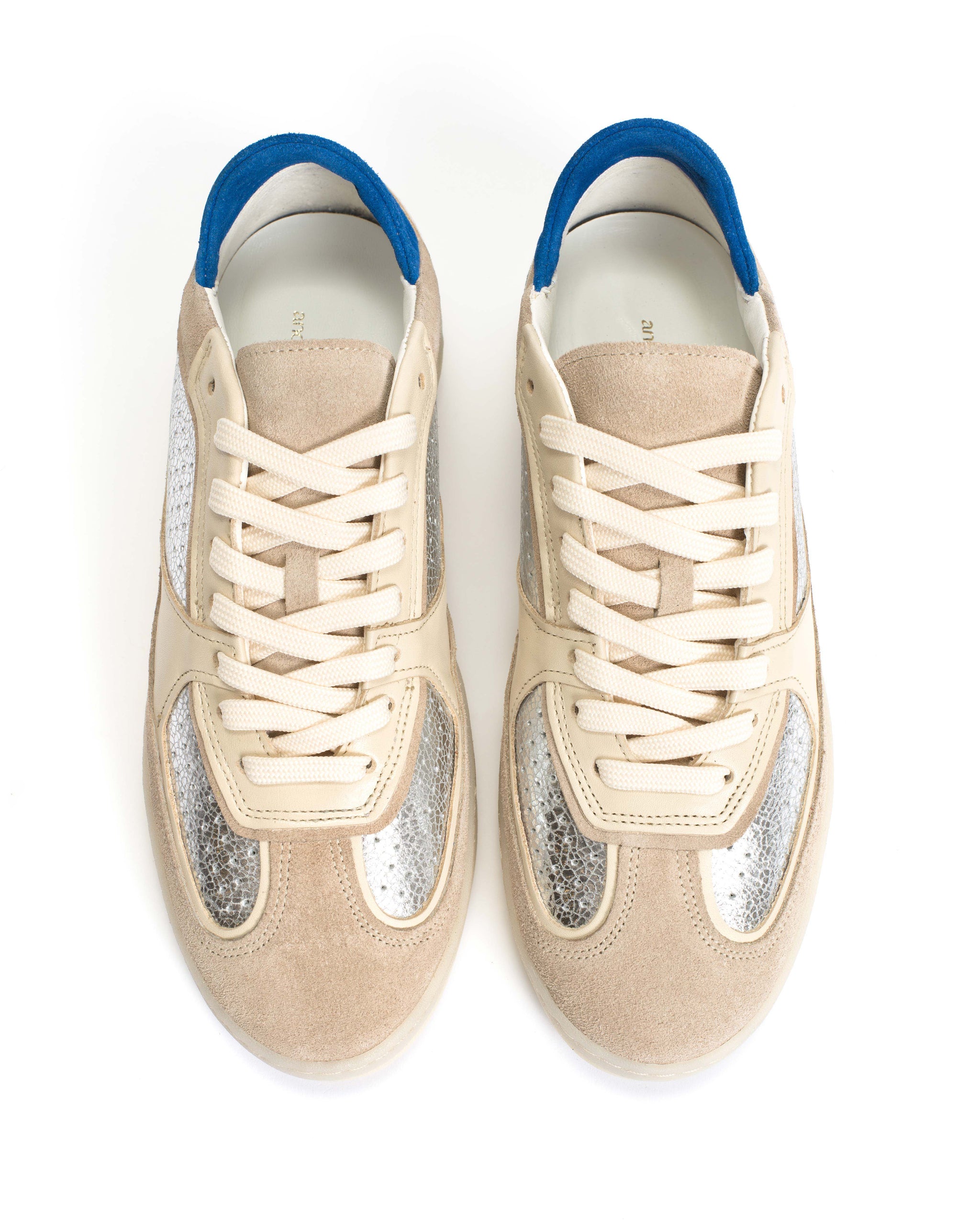 Dabbie Calf suede & mix White sand & silver mix - Anonymous Copenhagen