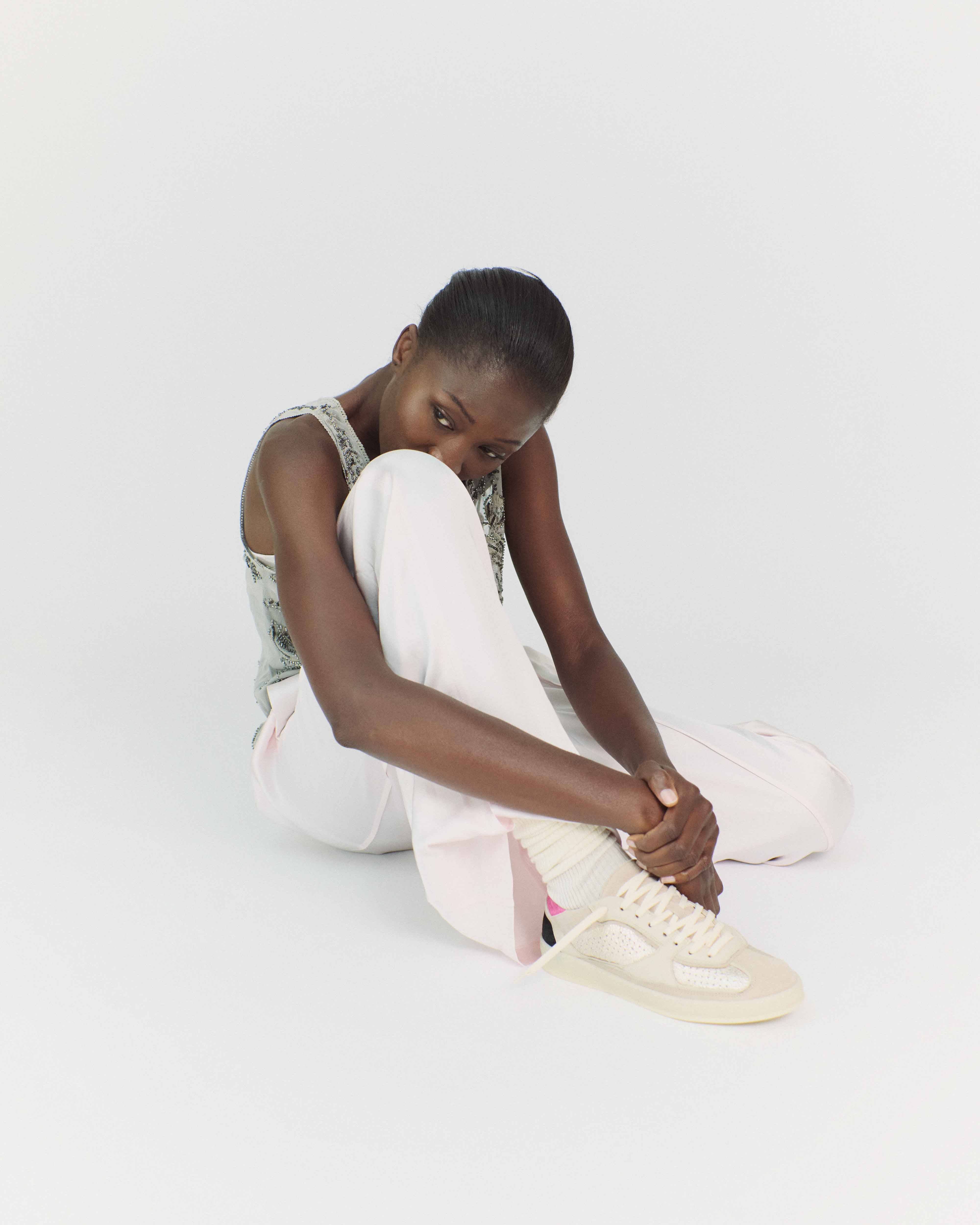 Dabbie Calf suede & mix White sand & champagne mix