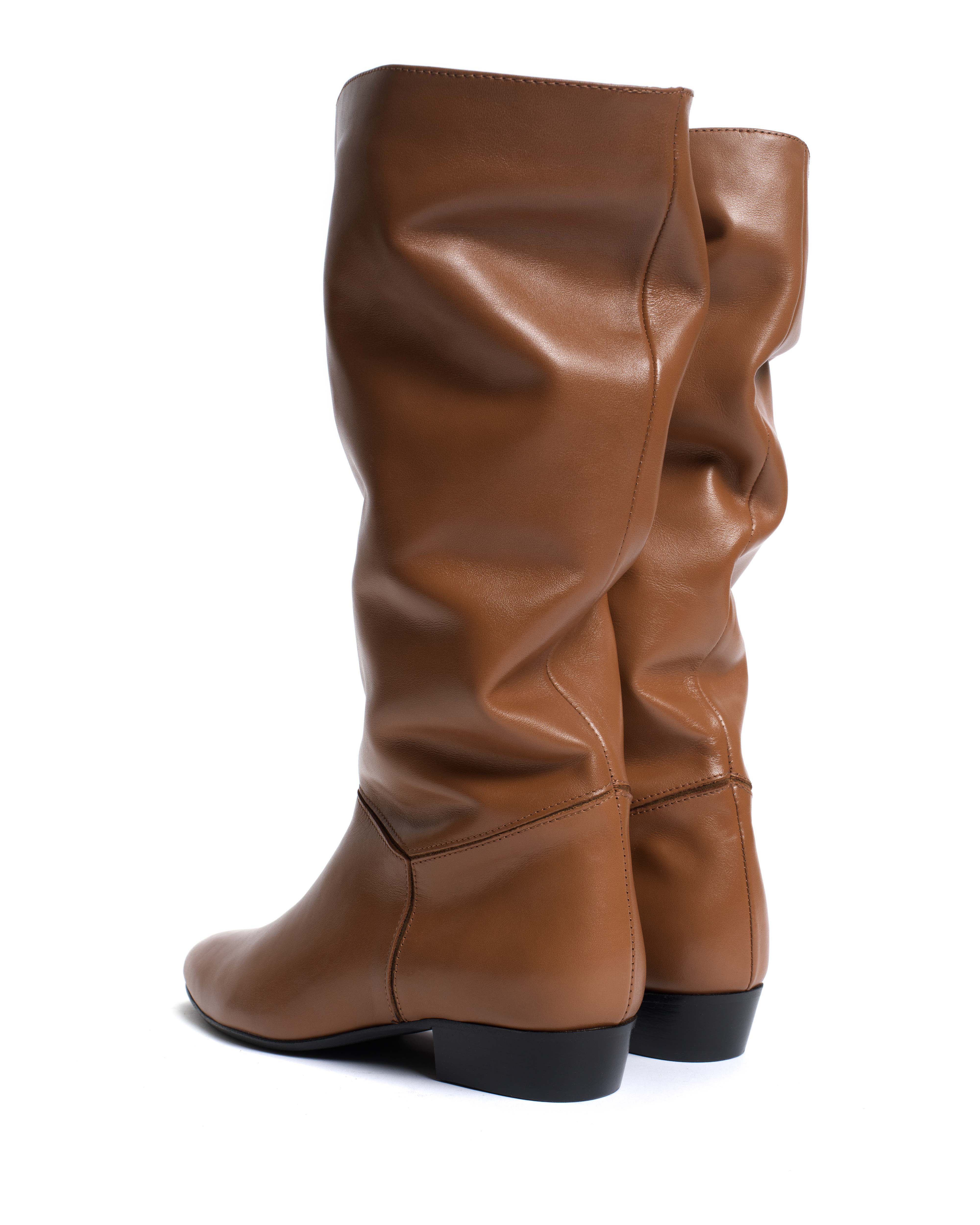 Jasmina 20 Soft calf & suede leather Camel & cinnamon