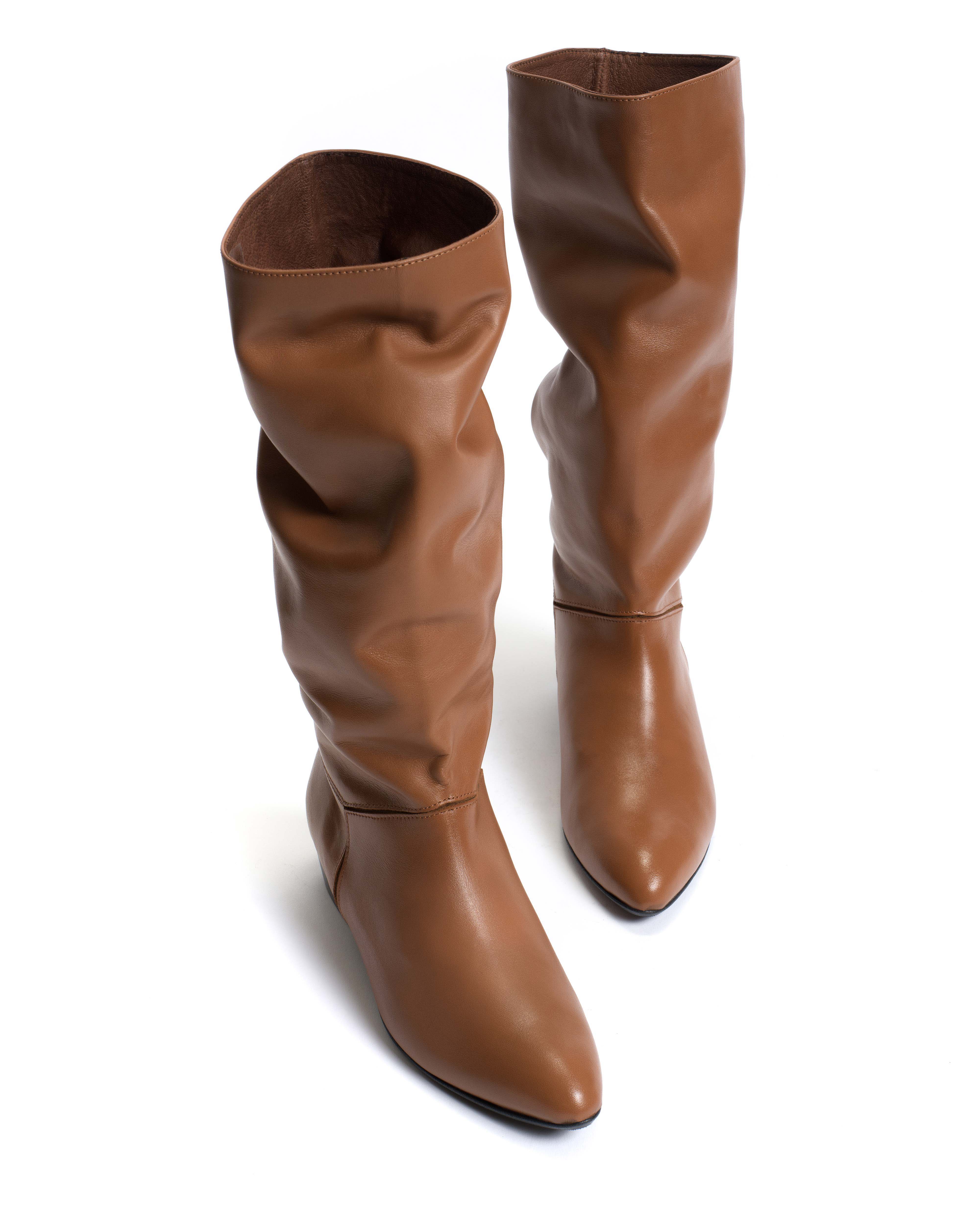 Jasmina 20 Soft calf & suede leather Camel & cinnamon