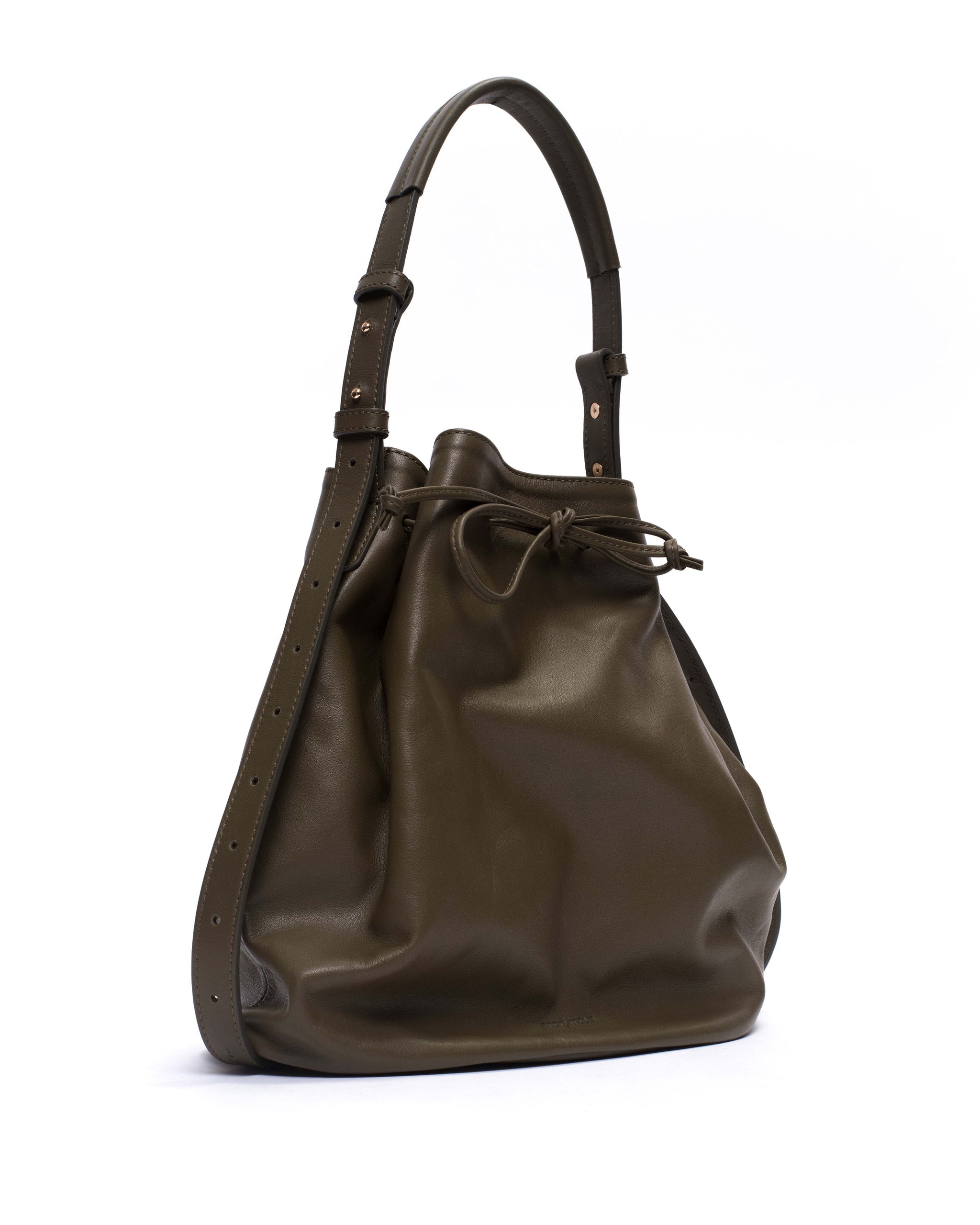 Kacey grand bucket bag Soft calf Olive green - Anonymous Copenhagen