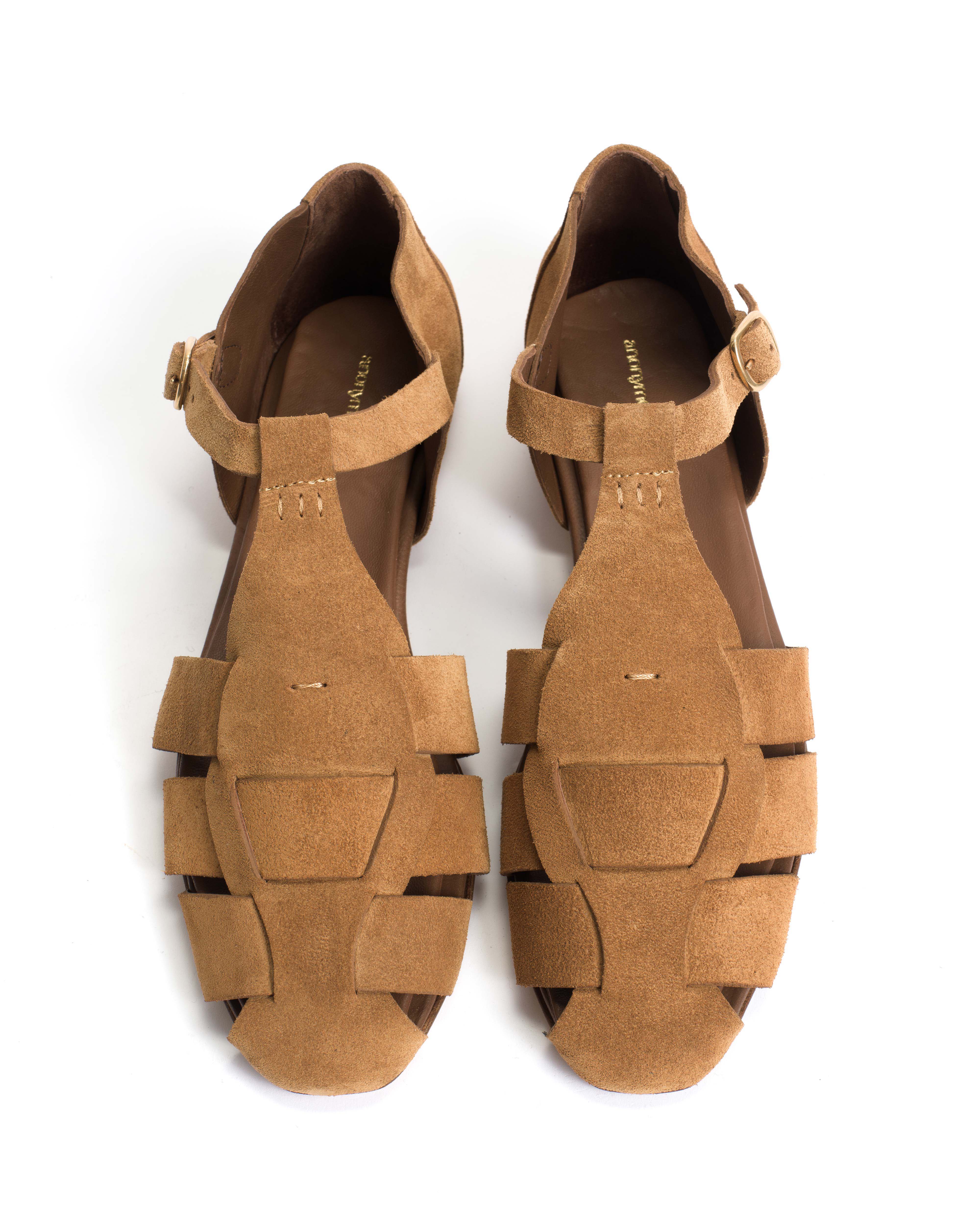 Lain flats Calf suede Cinnamon