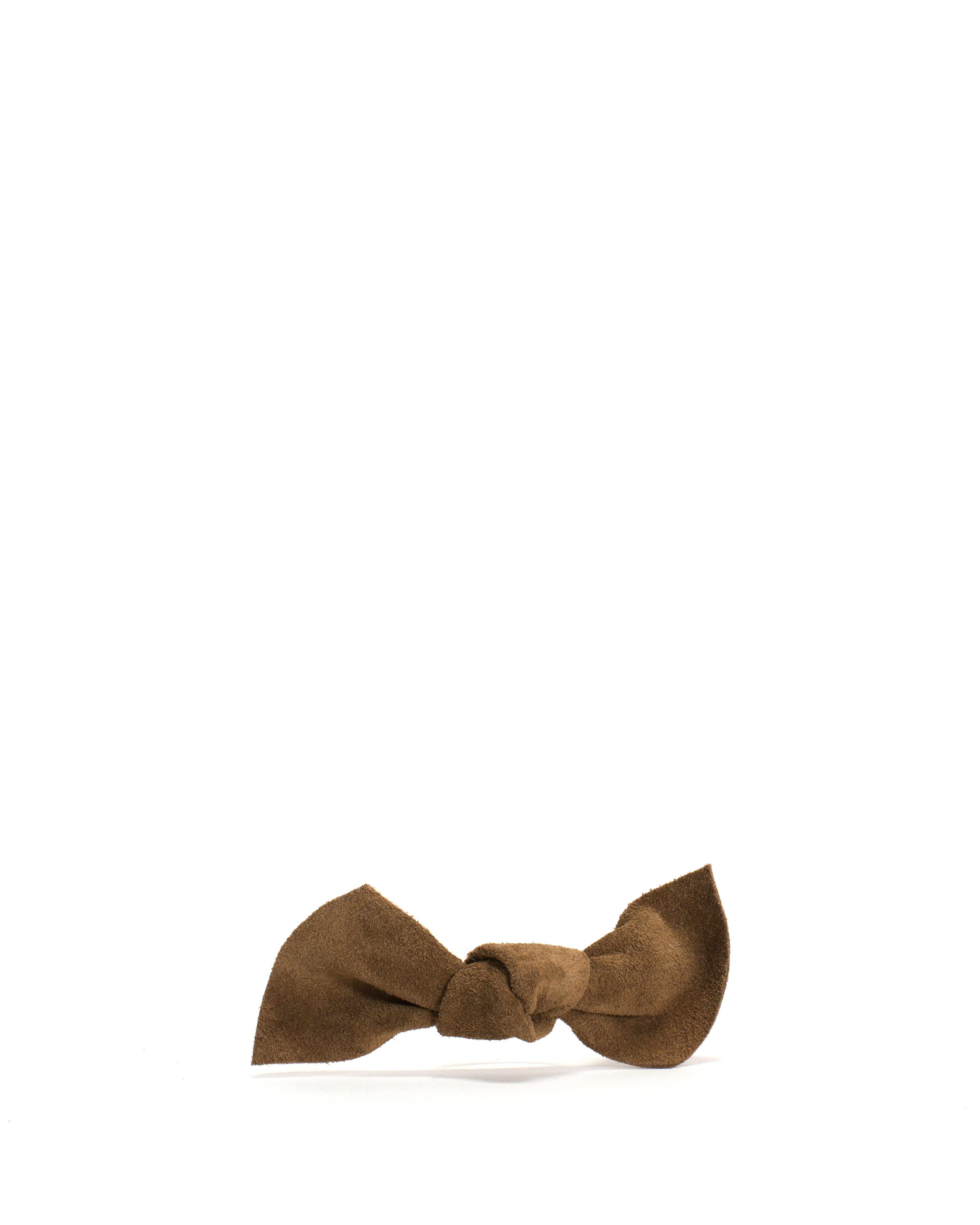 Linnie hair elastic grand bow Calf suede Cinnamon