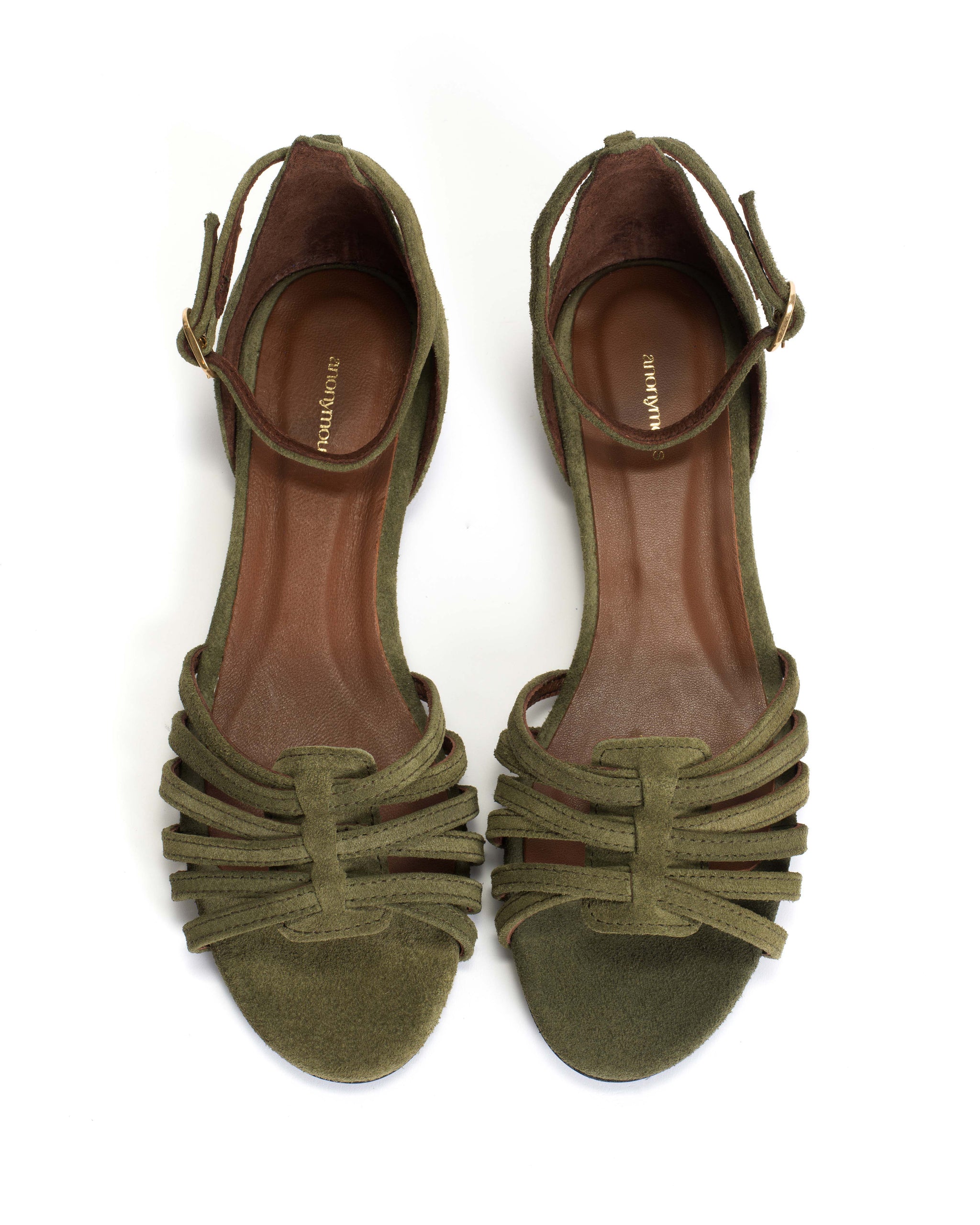 Mareike 10 Calf suede Olive green - Anonymous Copenhagen