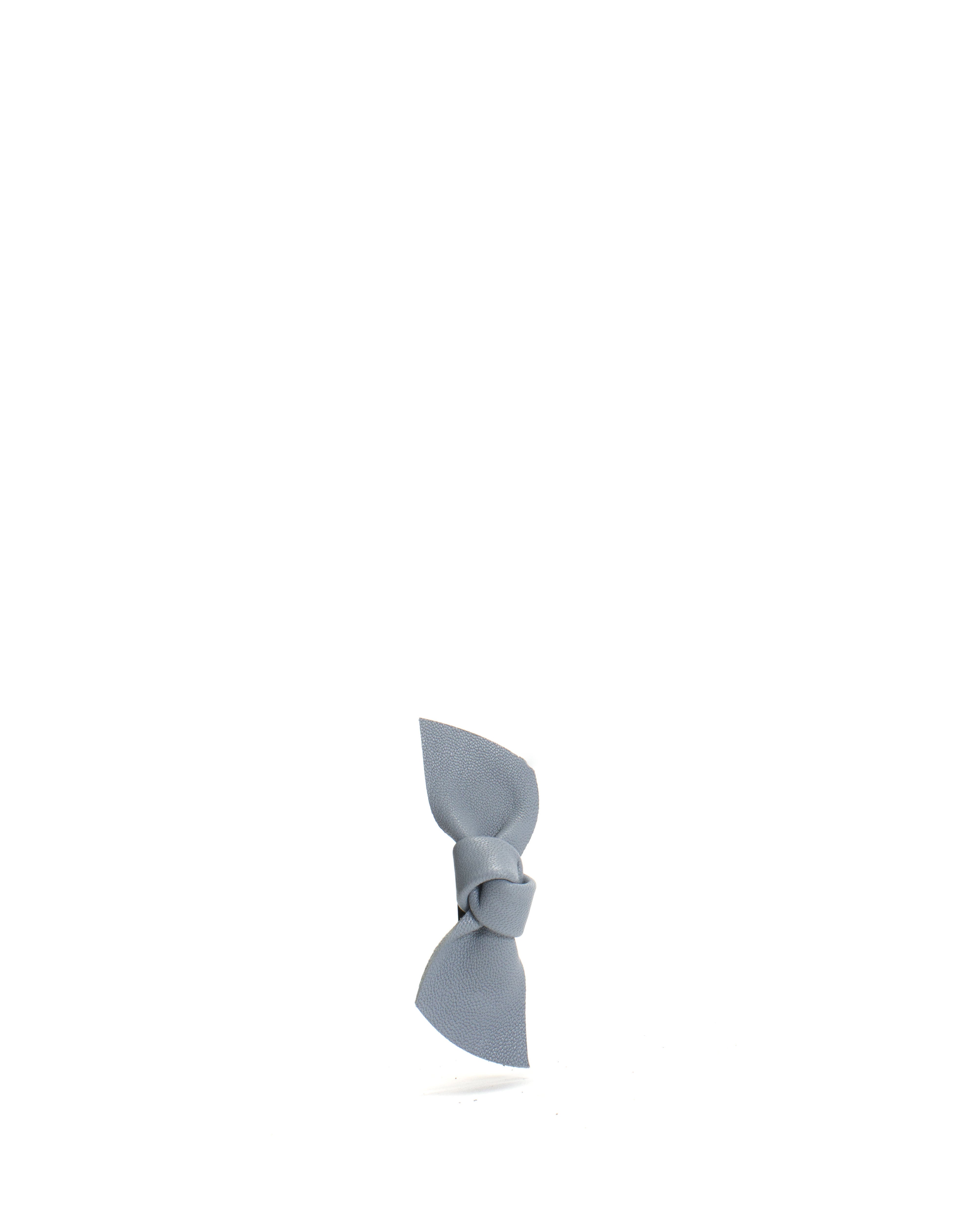Nabie hair clip petite bow Shiny lamb Lichen blue
