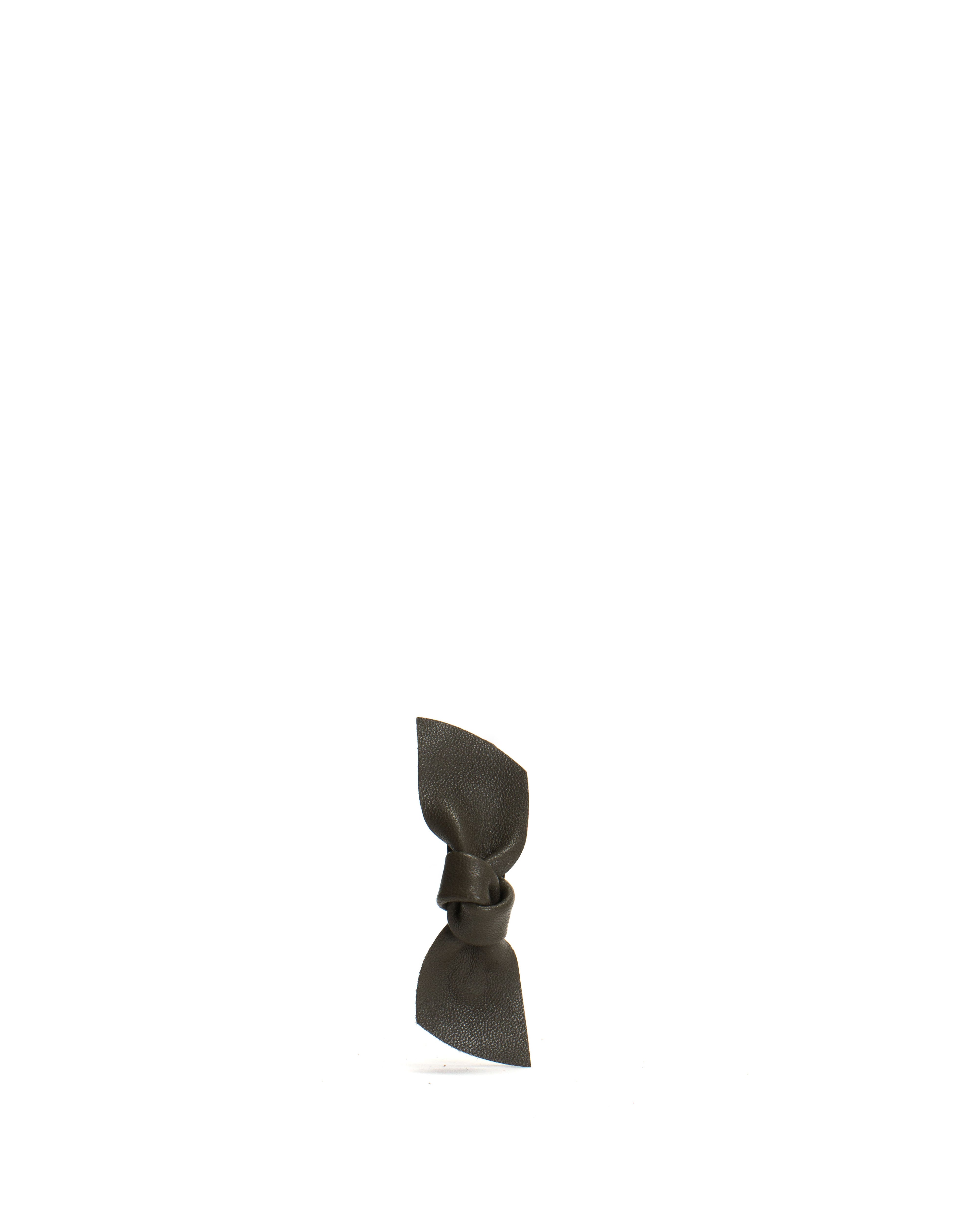 Nabie hair clip petite bow Shiny lamb Moss green