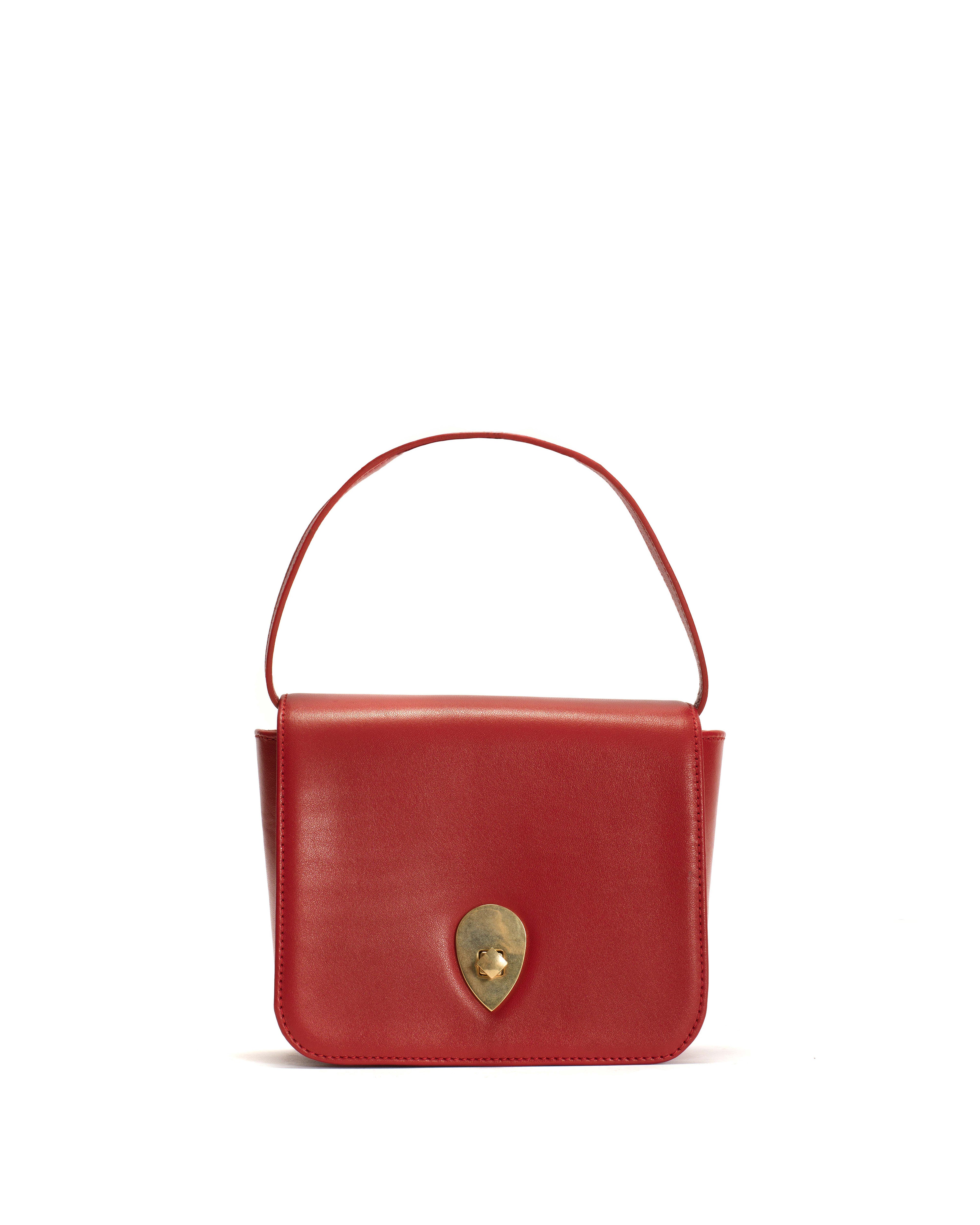 Nielle petite crossover bag Silky lamb Ruby red