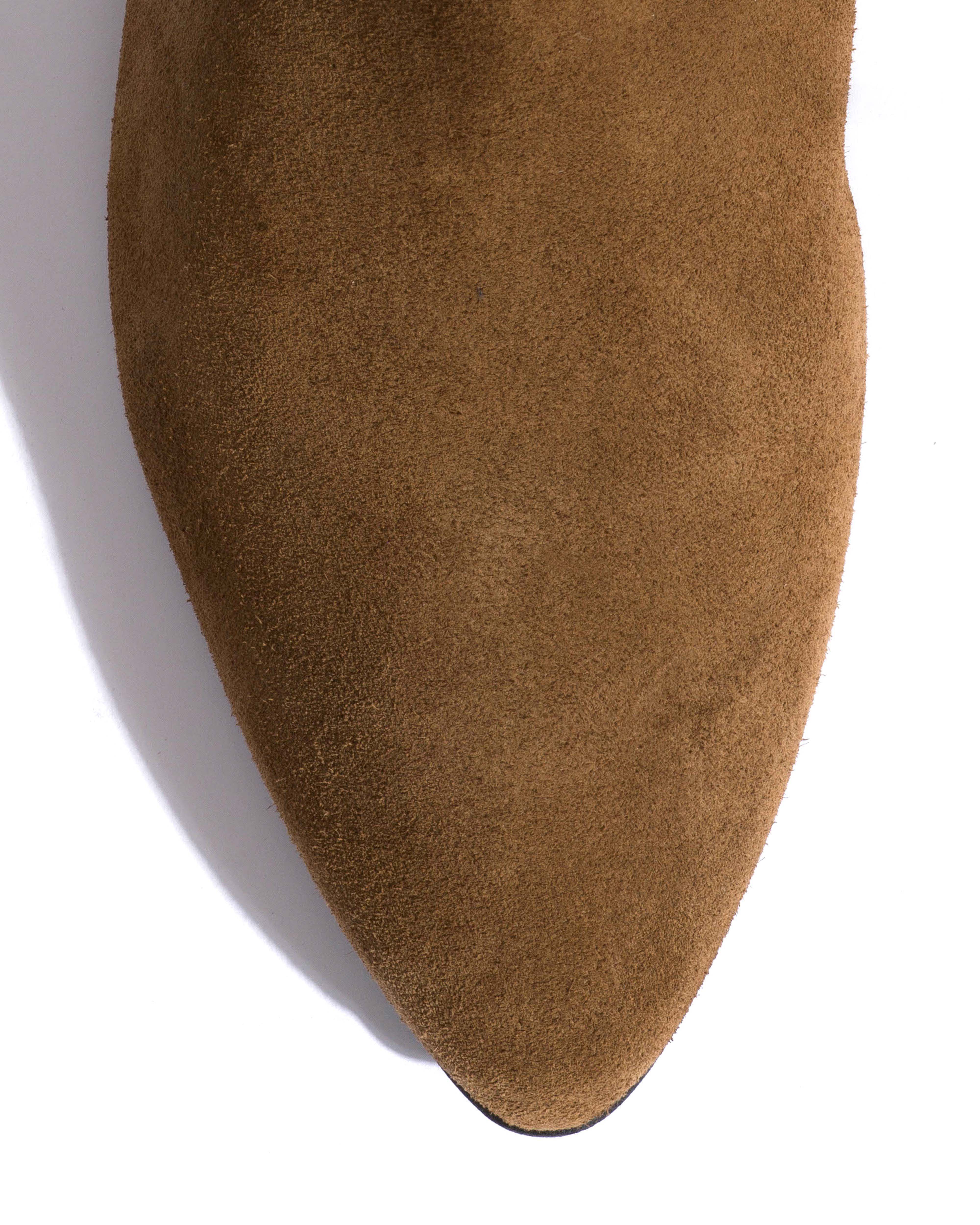 Jadah 20 Calf suede & sleek leather Cinnamon & dark taupe