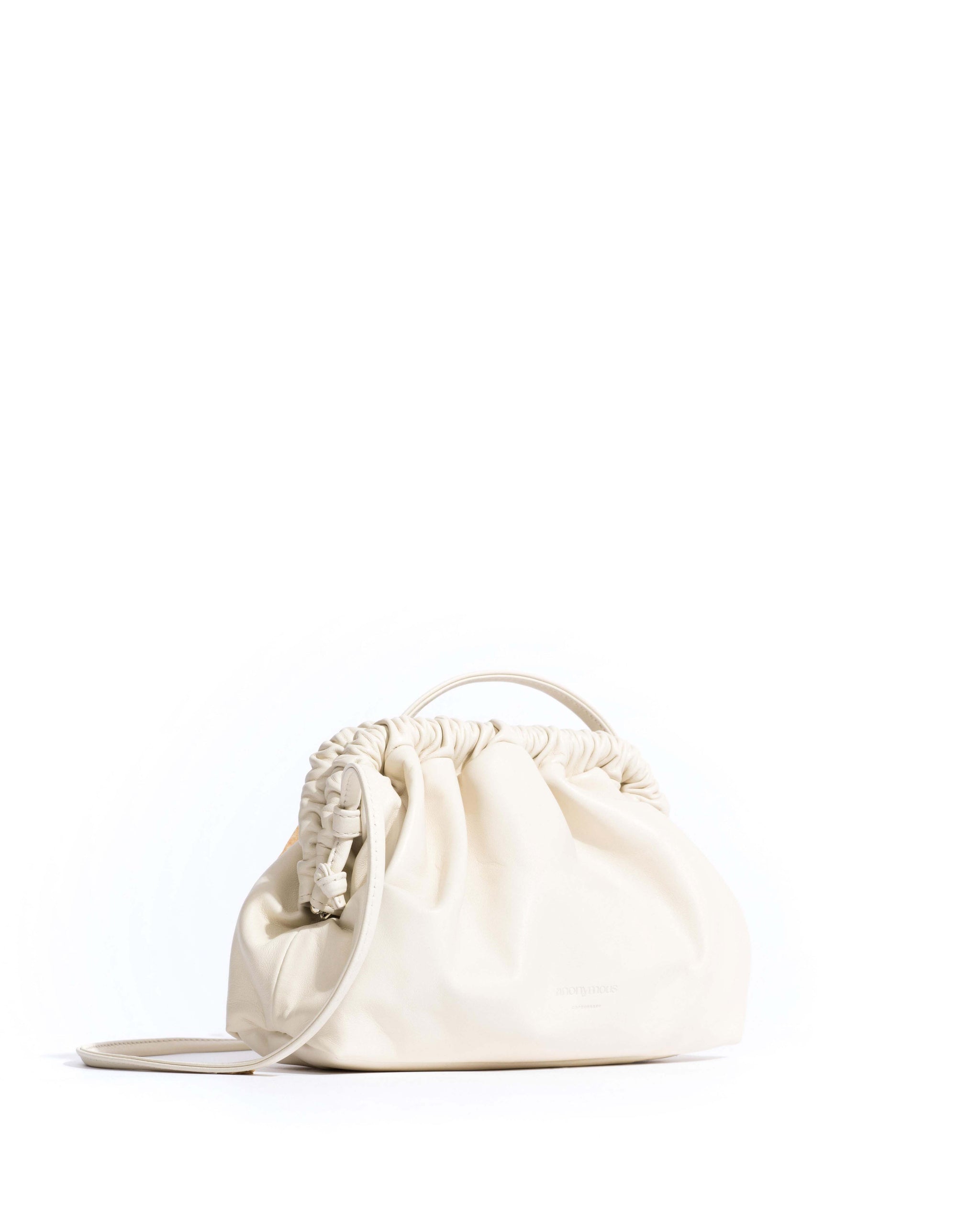 Hally petite cloud bag Shiny lamb White sand