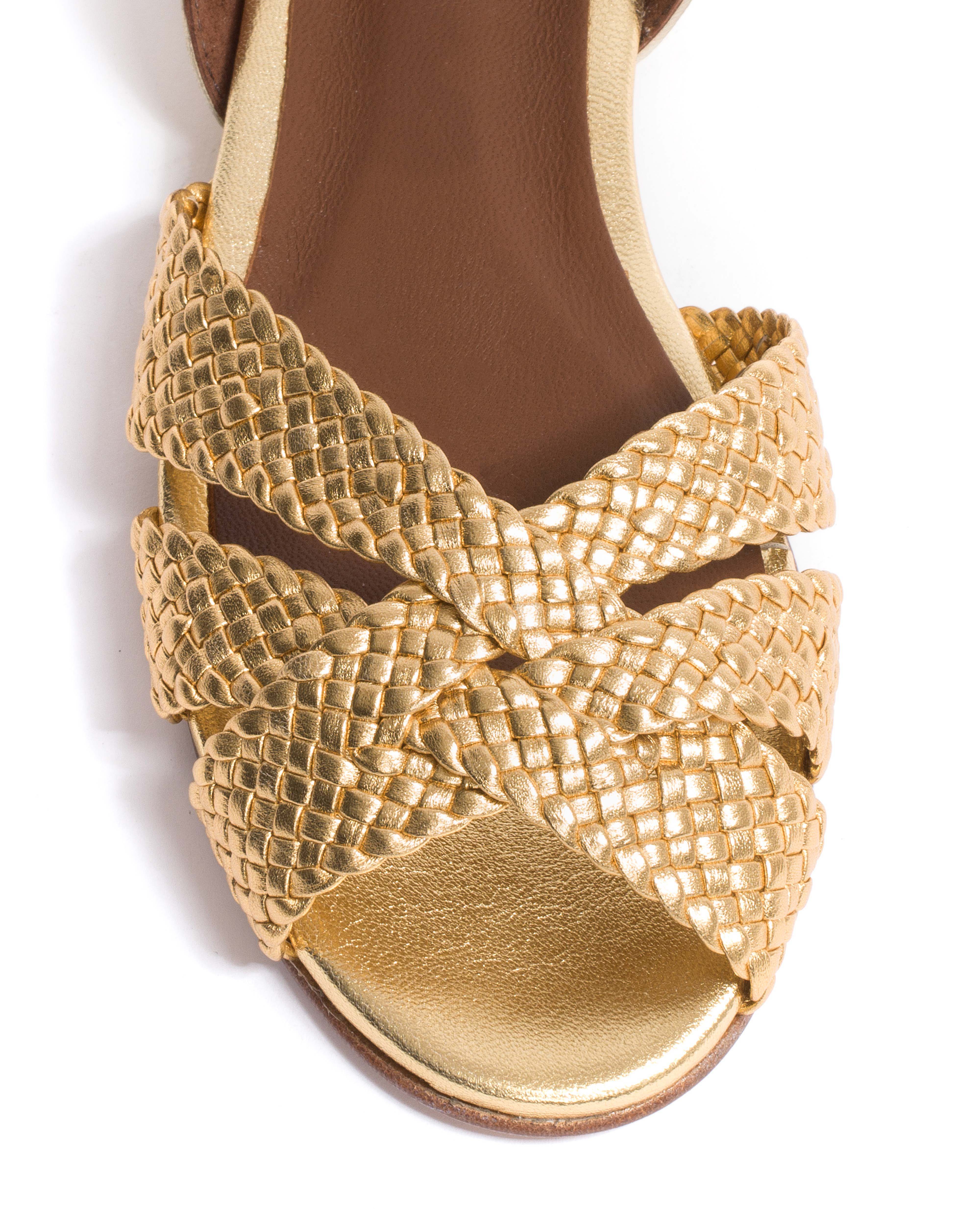 Sanni 20 hand-braided Hand-braided leather Gold