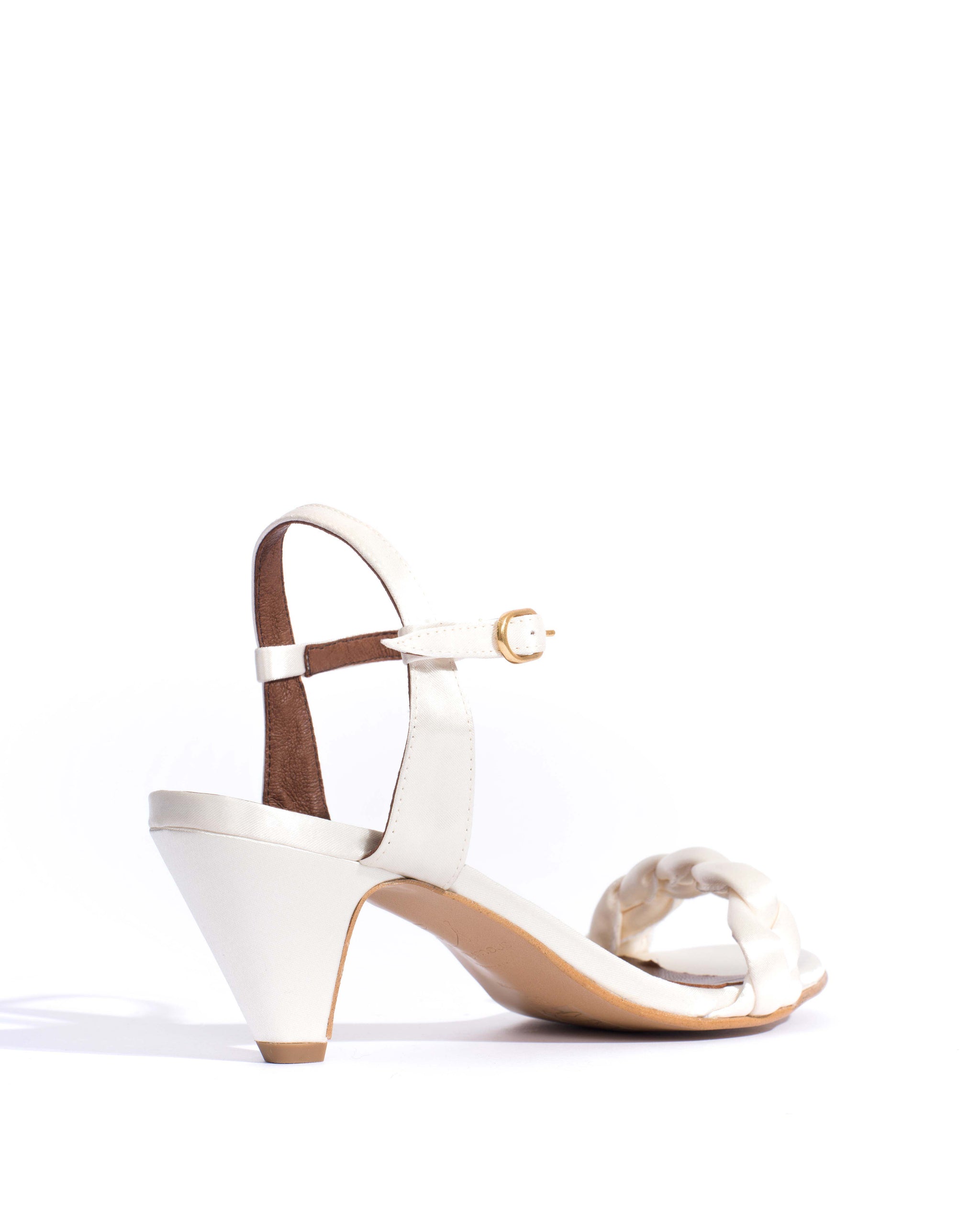 Grace 50 stiletto Antique satin Pearl white - Anonymous Copenhagen Heels