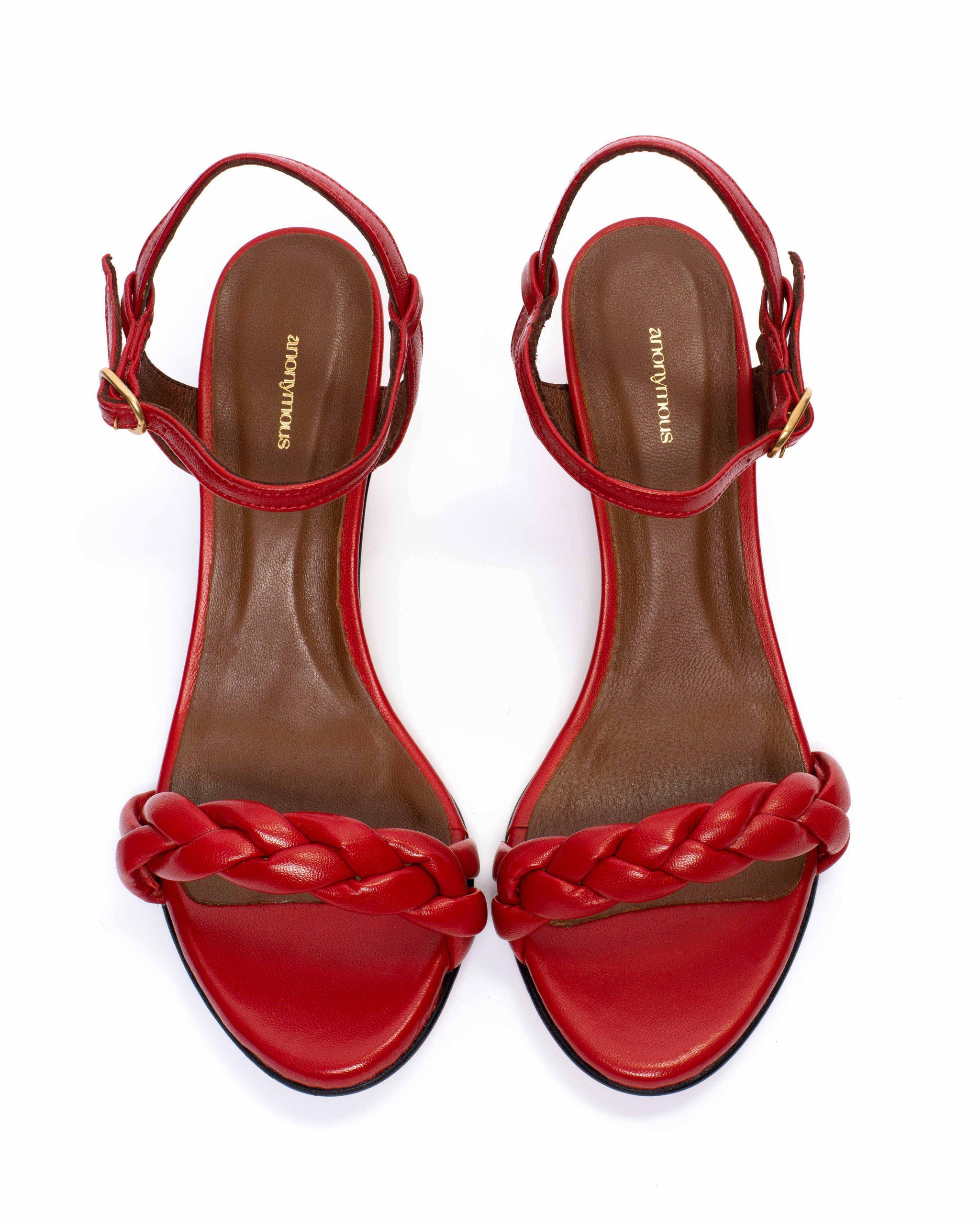 Grace 50 stiletto Shiny lamb Ruby red - Anonymous Copenhagen