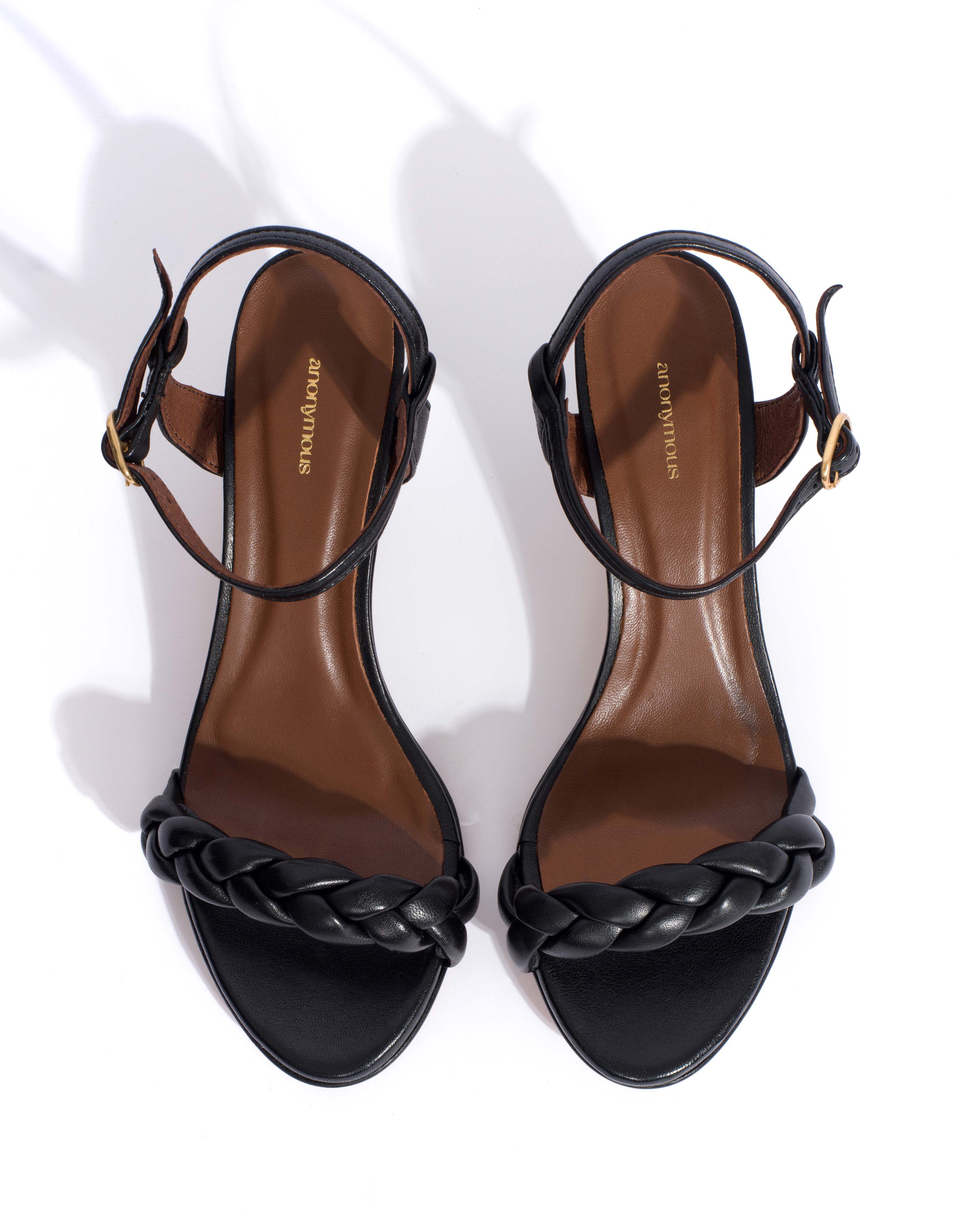 Grace 50 stiletto Shiny lamb Black