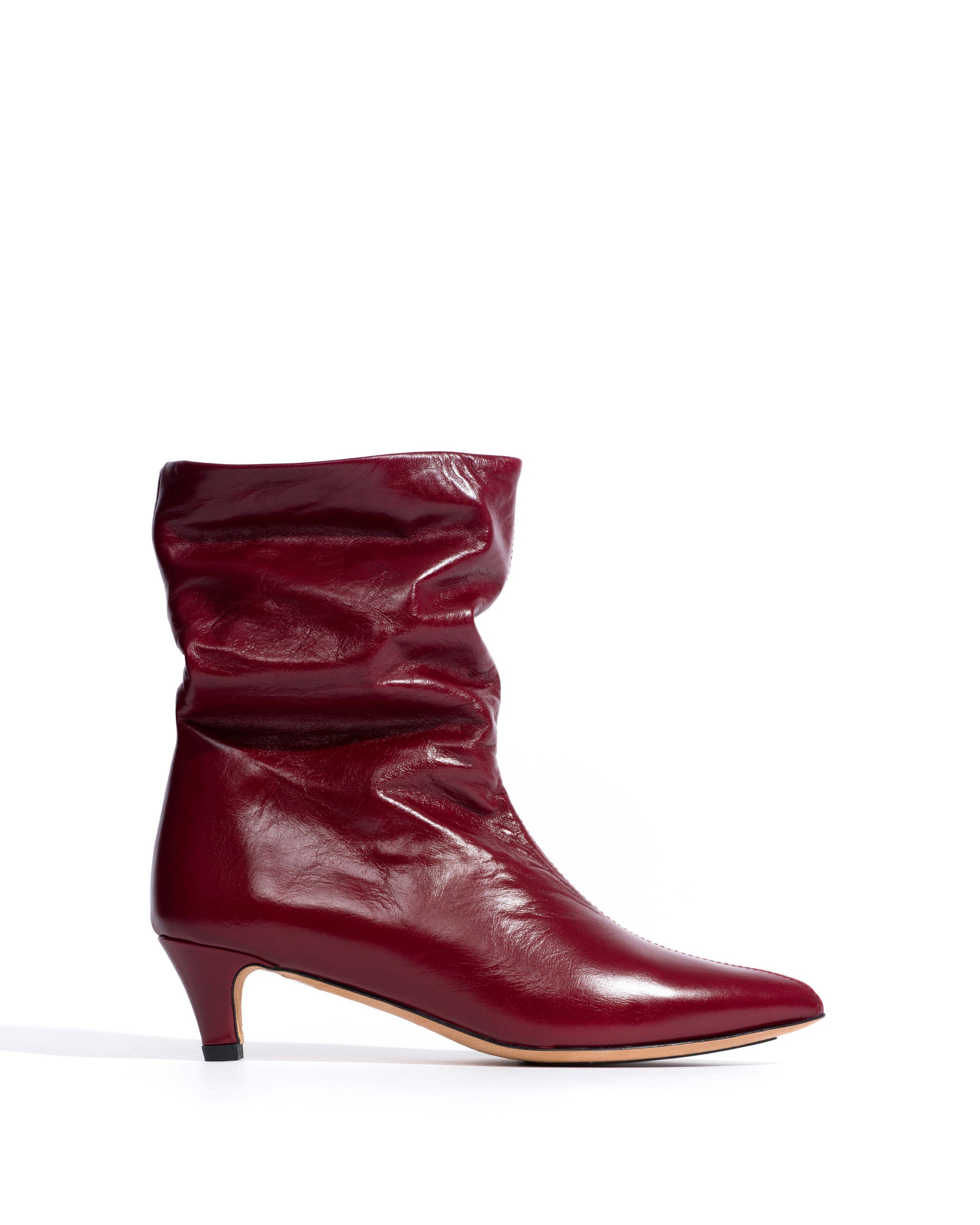 Sweeney 40 stiletto Crinkled soft calf Pomegranate - Anonymous Copenhagen Ankle boots