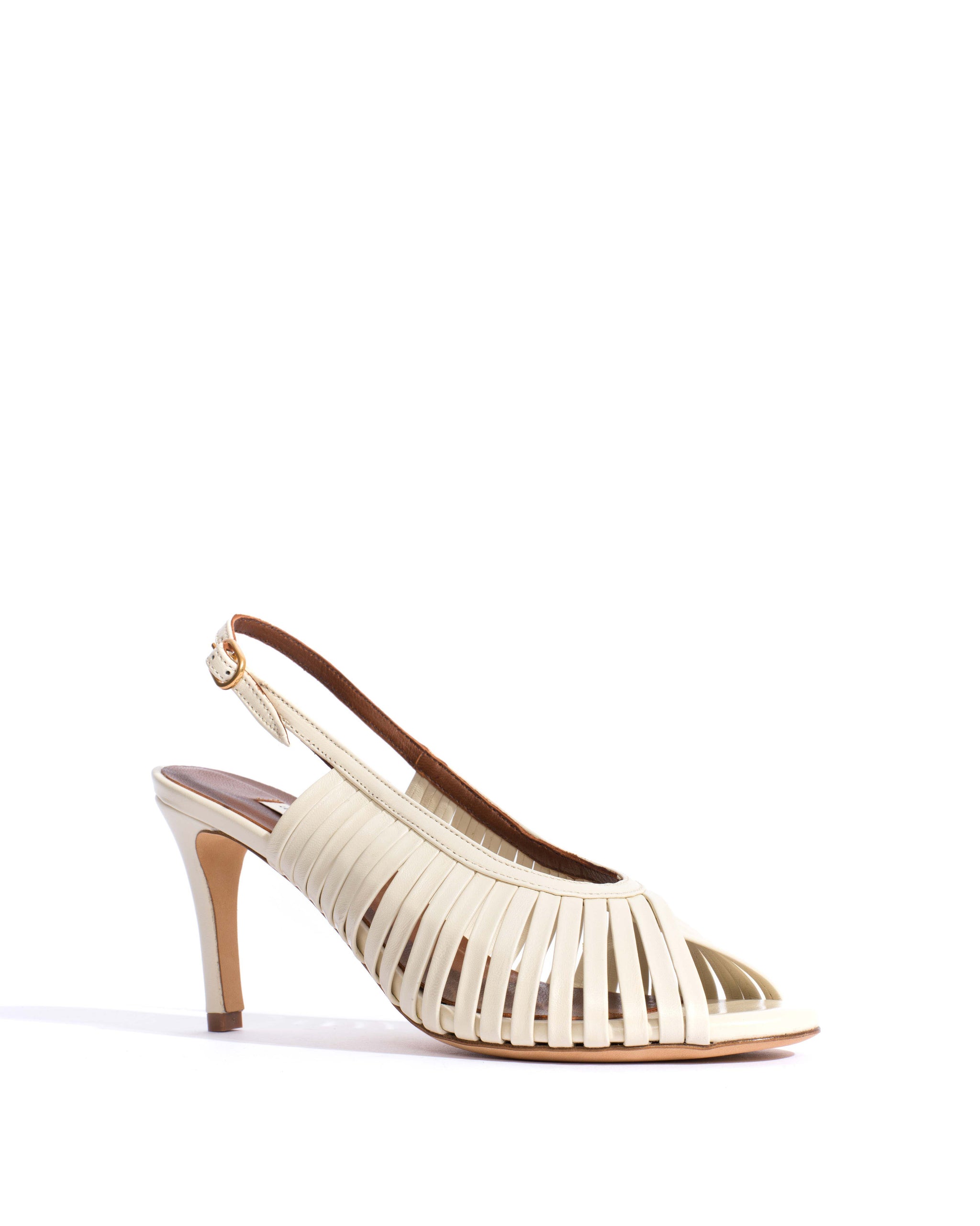 Zenia 75 Shiny lamb White sand - Anonymous Copenhagen Shoes