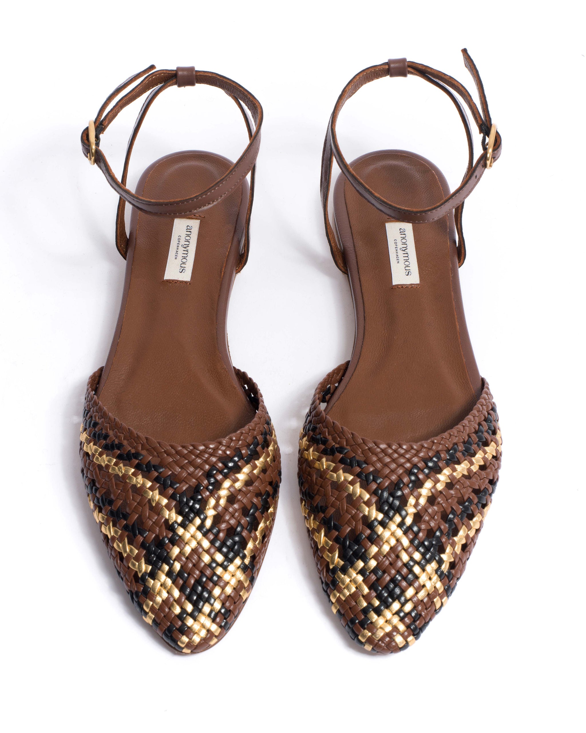Senara 10 Hand-braided leather Chocolate mix - Anonymous Copenhagen Shoes