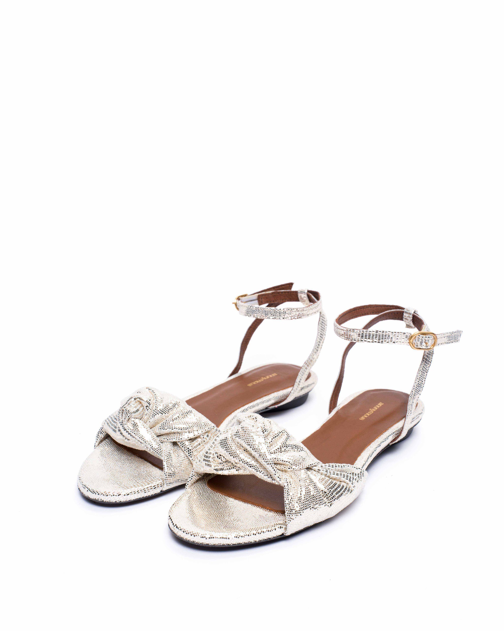 Aliza 10 Lizard metallic goat Champagne - Anonymous Copenhagen