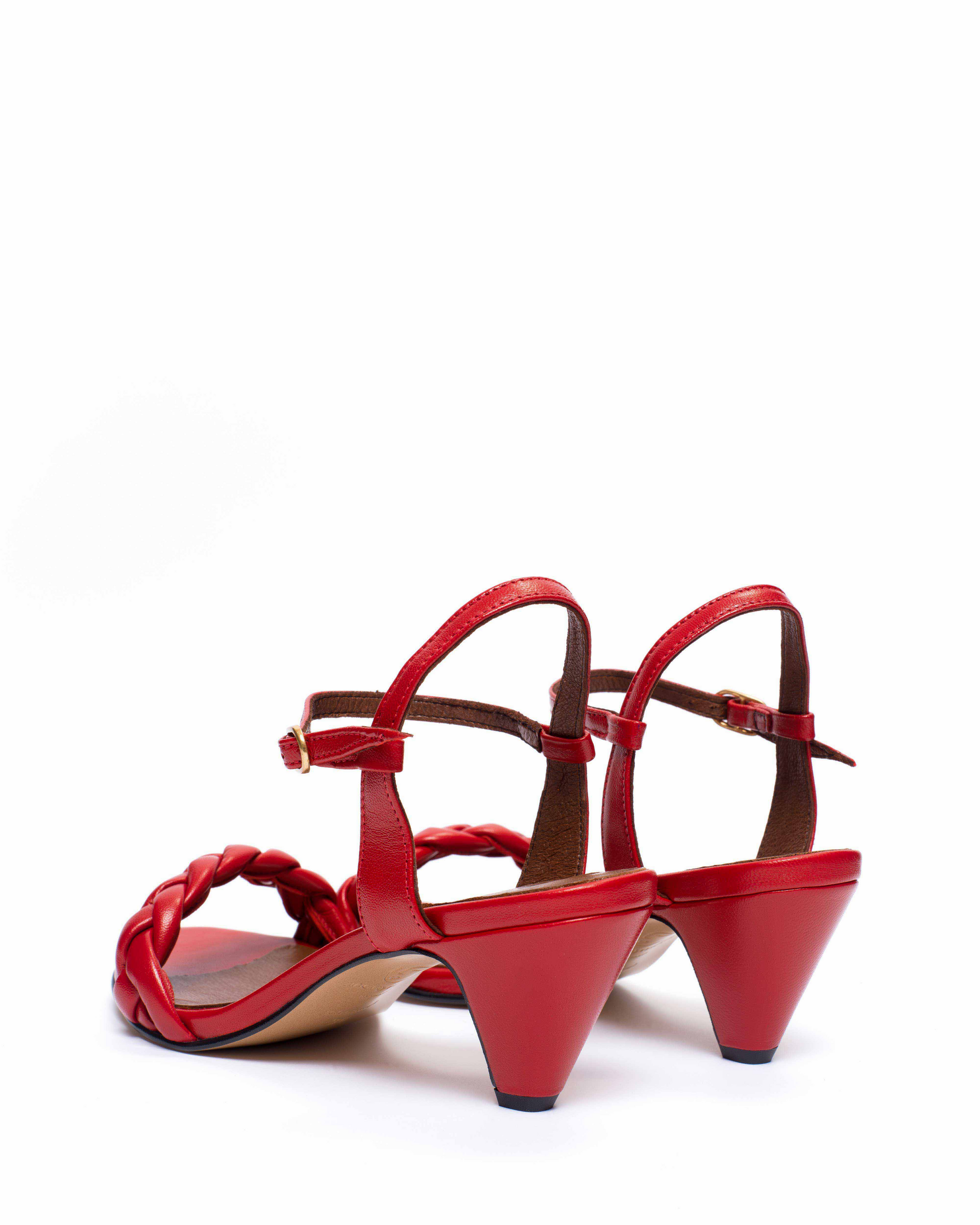 Grace 50 stiletto Shiny lamb Ruby red - Anonymous Copenhagen