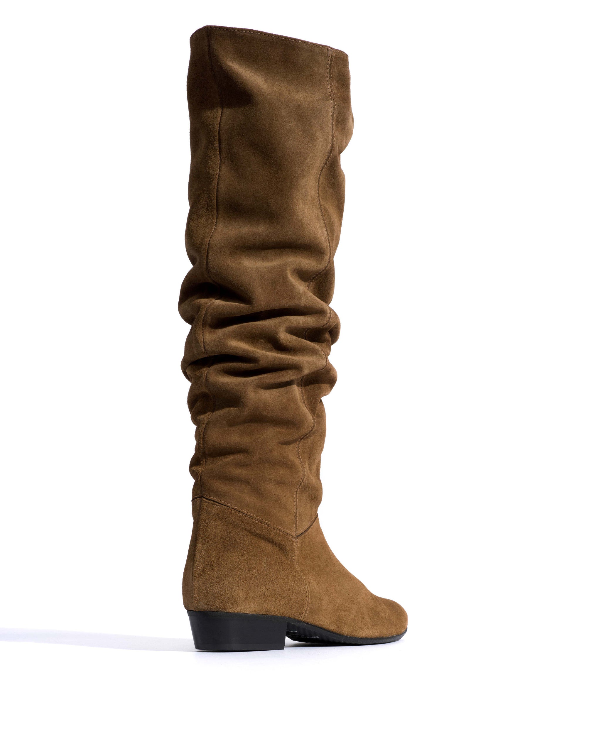 Jadah 20 Calf suede & sleek leather Cinnamon & dark taupe - Anonymous Copenhagen High shaft boots