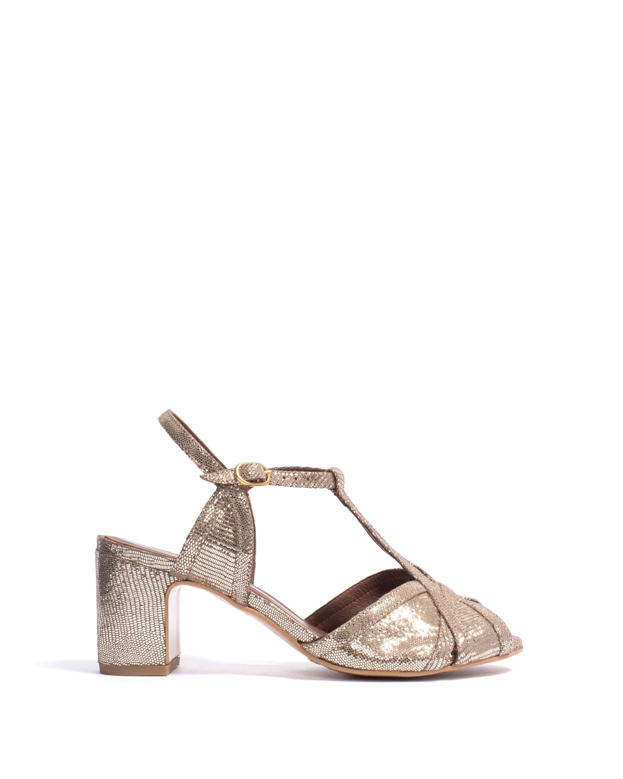 Therese 55 Lizard metallic goat Vintage champagne - Anonymous Copenhagen Shoes