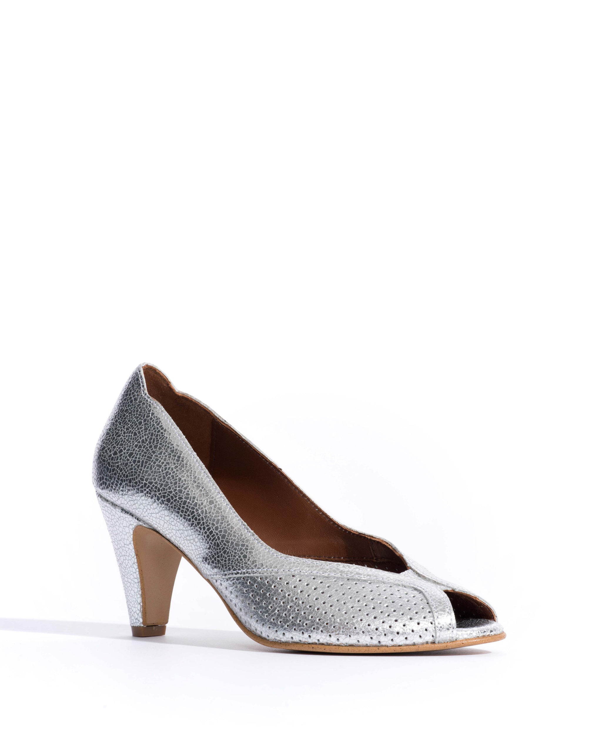 Alania Crackled metallic goat Silver -