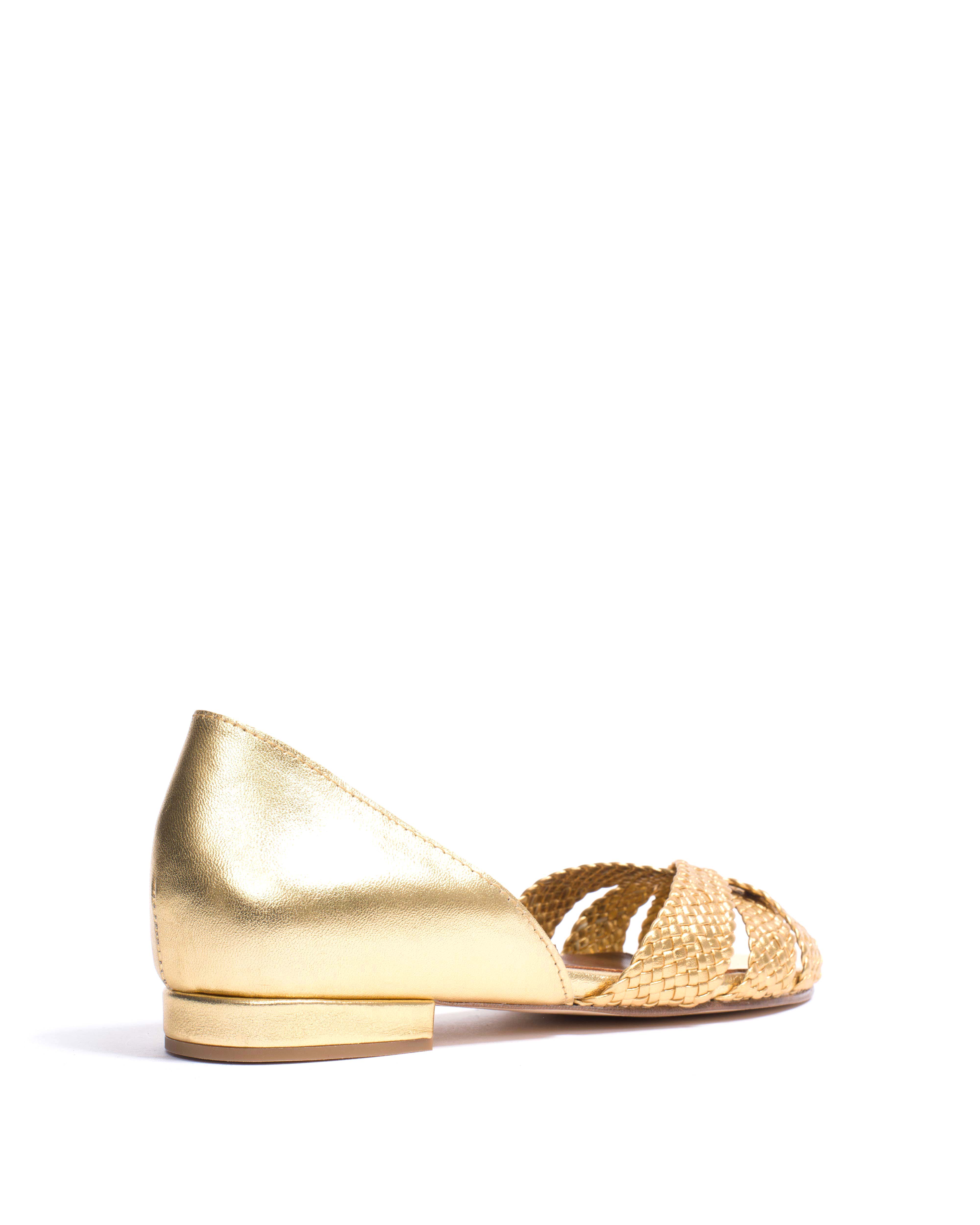 Sanni 20 hand-braided Hand-braided leather Gold