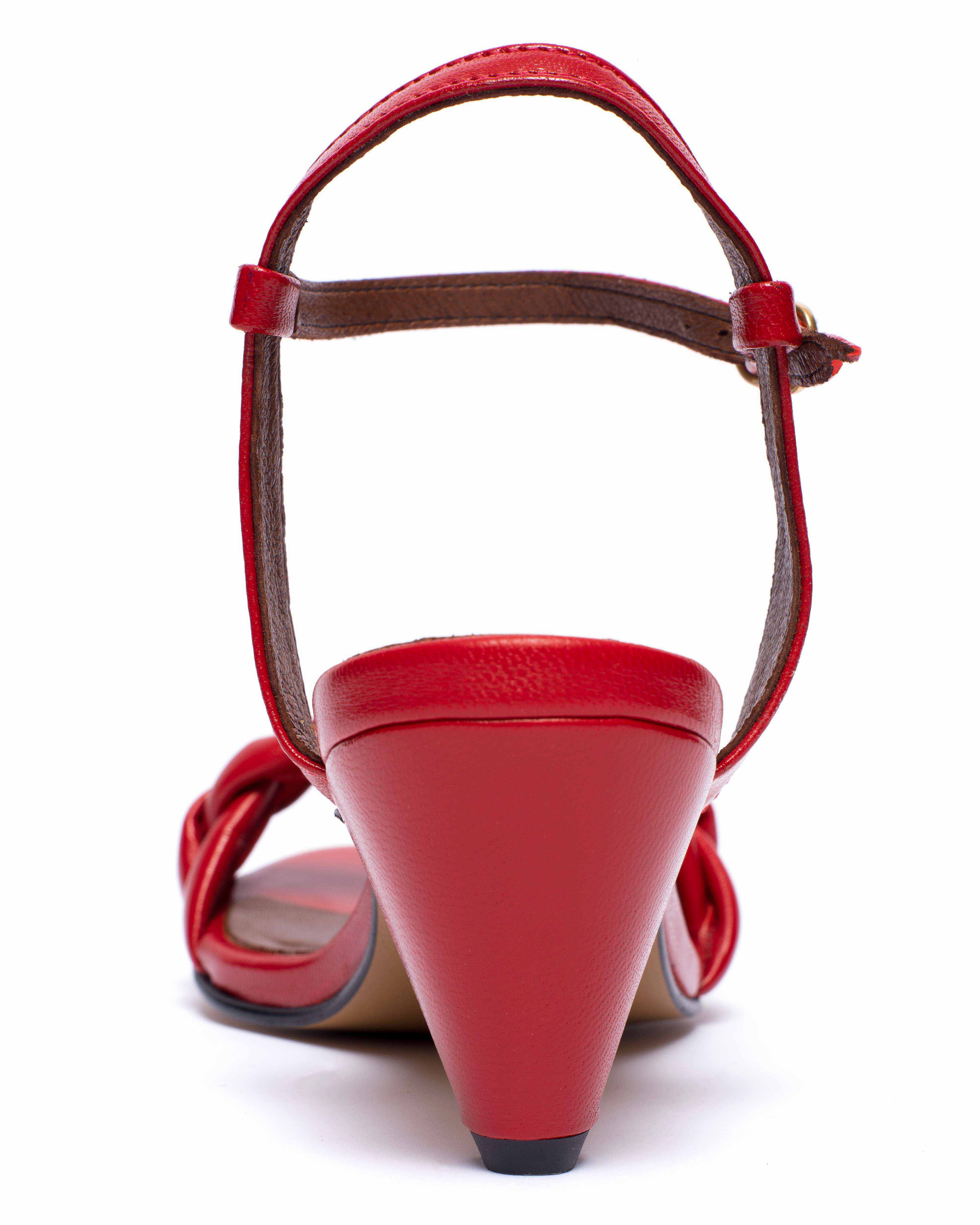 Grace 50 stiletto Shiny lamb Ruby red