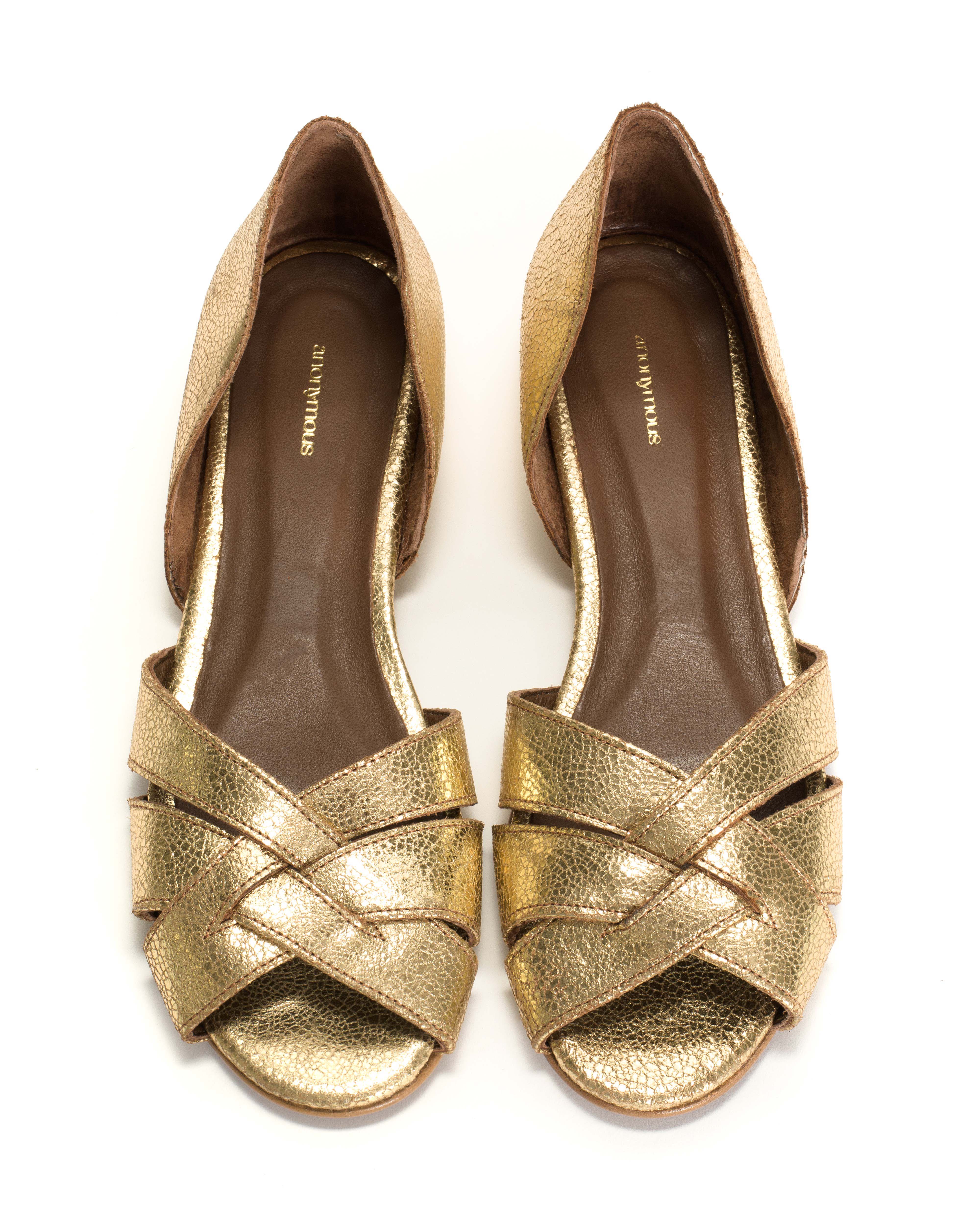 Sanni 20 Crackled metallic goat Gold
