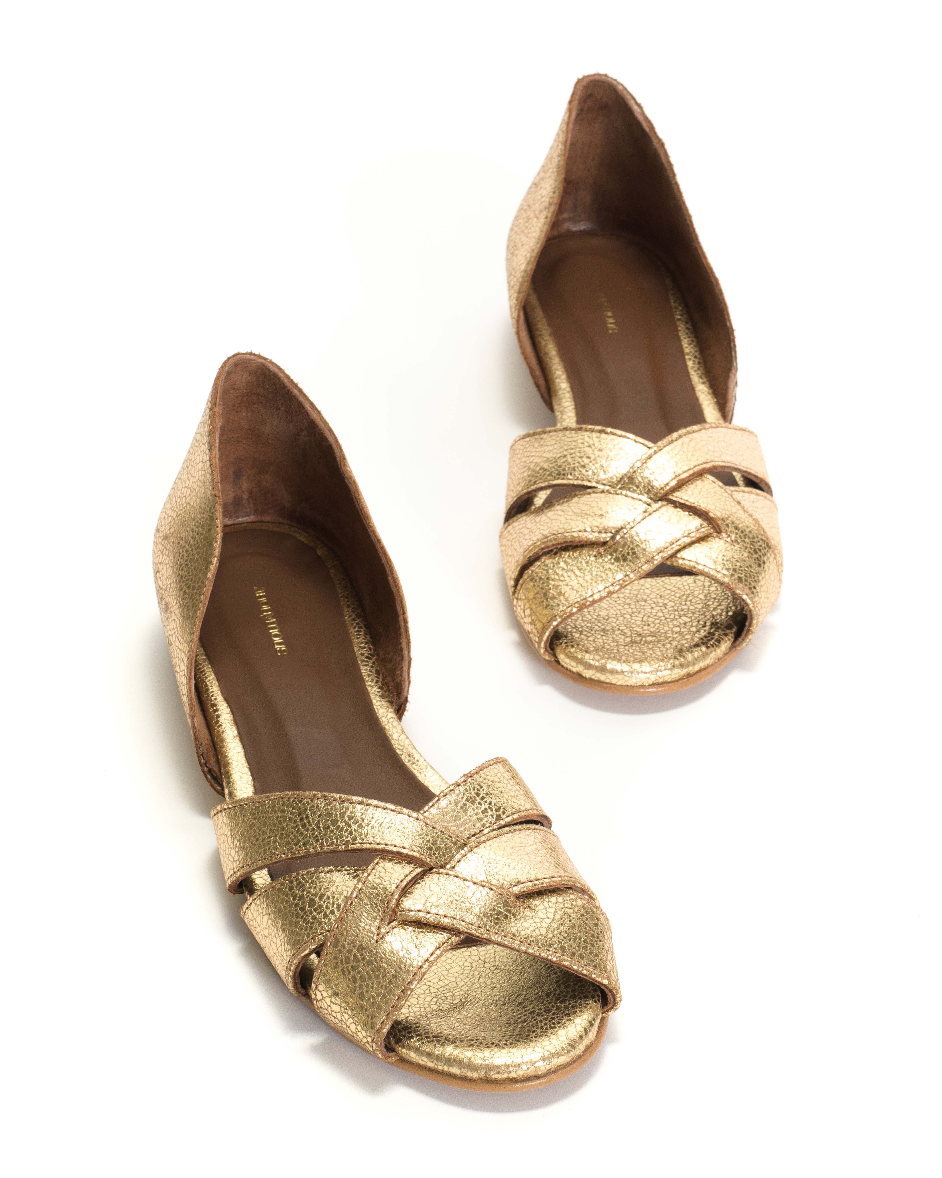 Sanni 20 Crackled metallic goat Gold