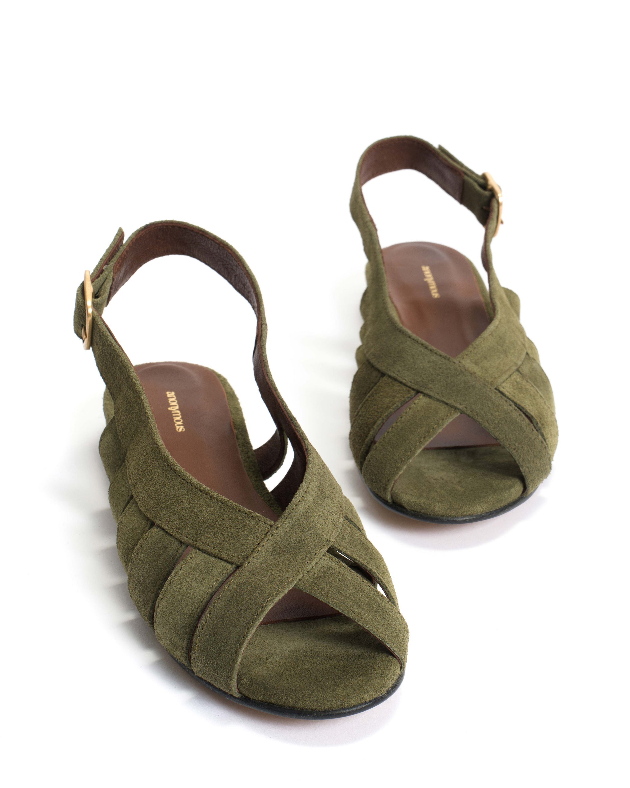 Sophie 20 Calf suede Olive green - Anonymous Copenhagen