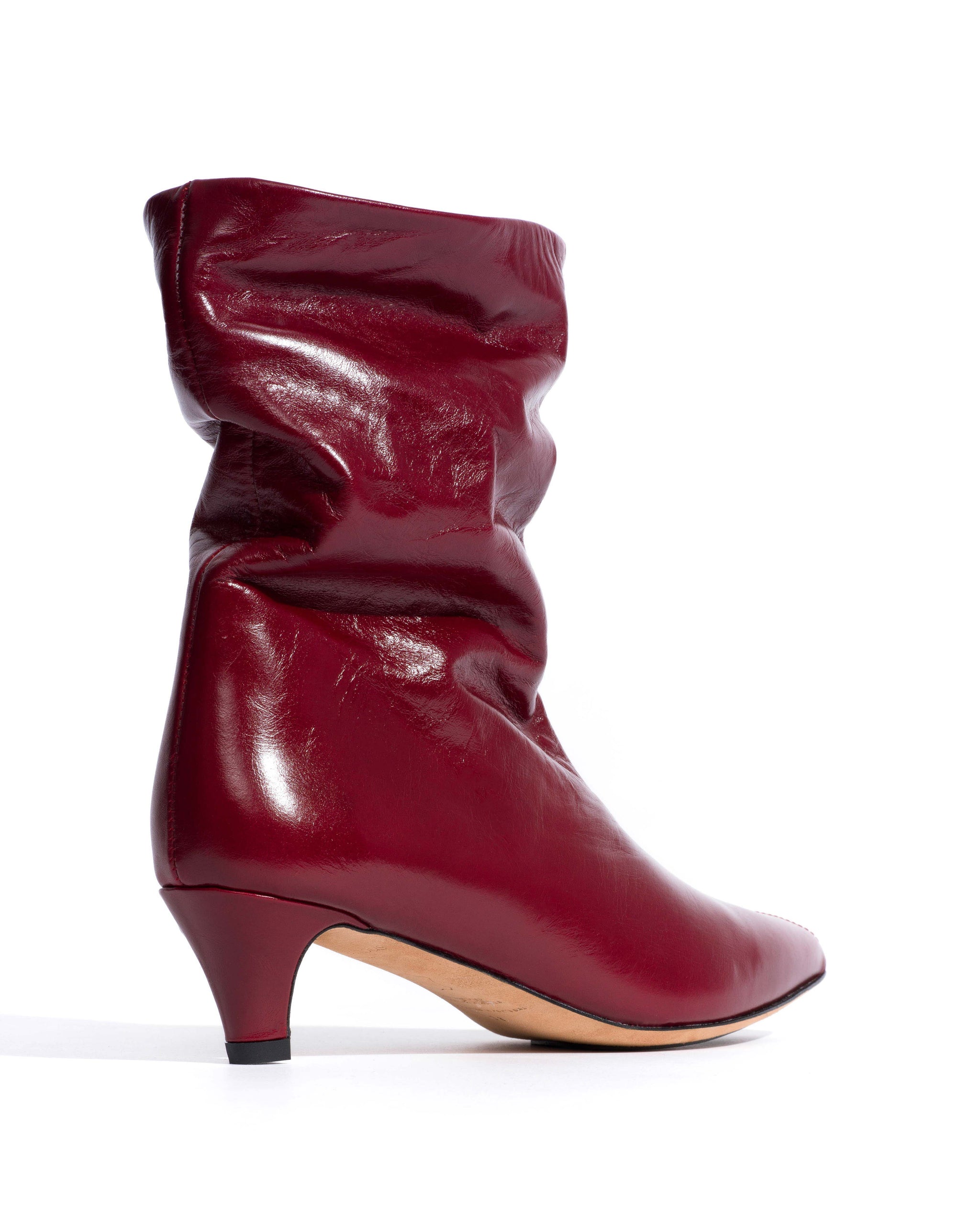 Sweeney 40 stiletto Crinkled soft calf Pomegranate - Anonymous Copenhagen Ankle boots