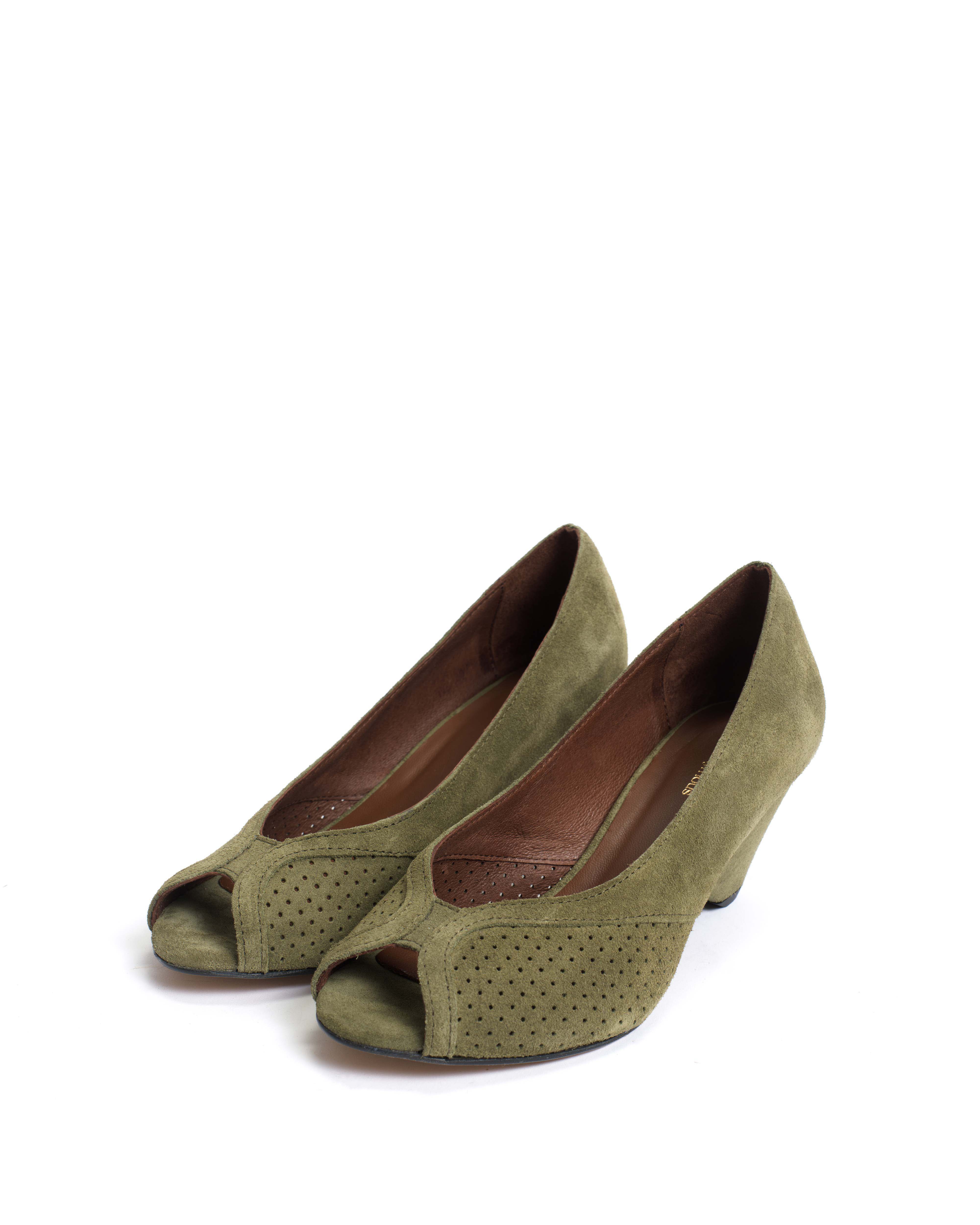 Tiffany triangle Calf suede Olive green