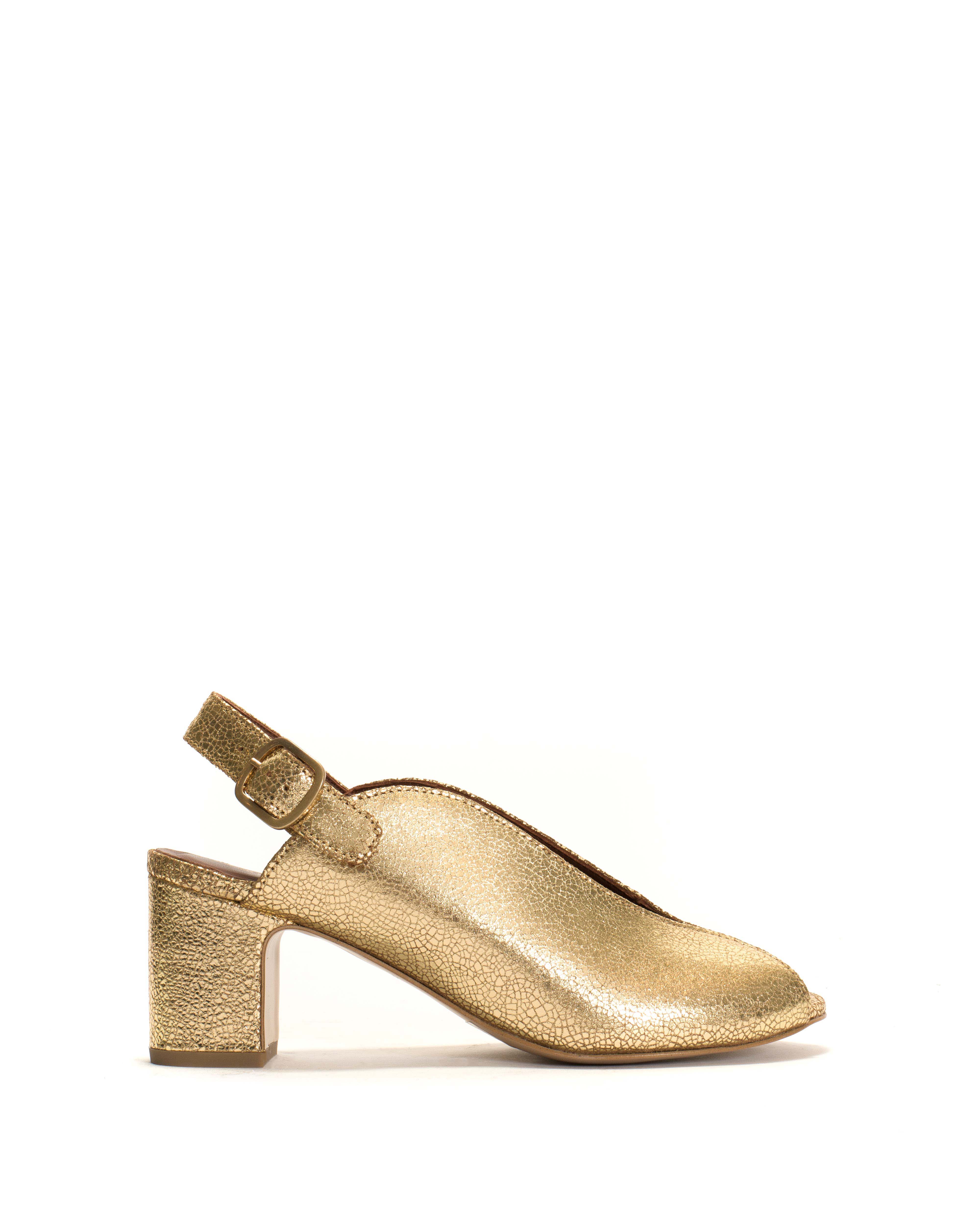 Trisia Crackled metallic goat Gold