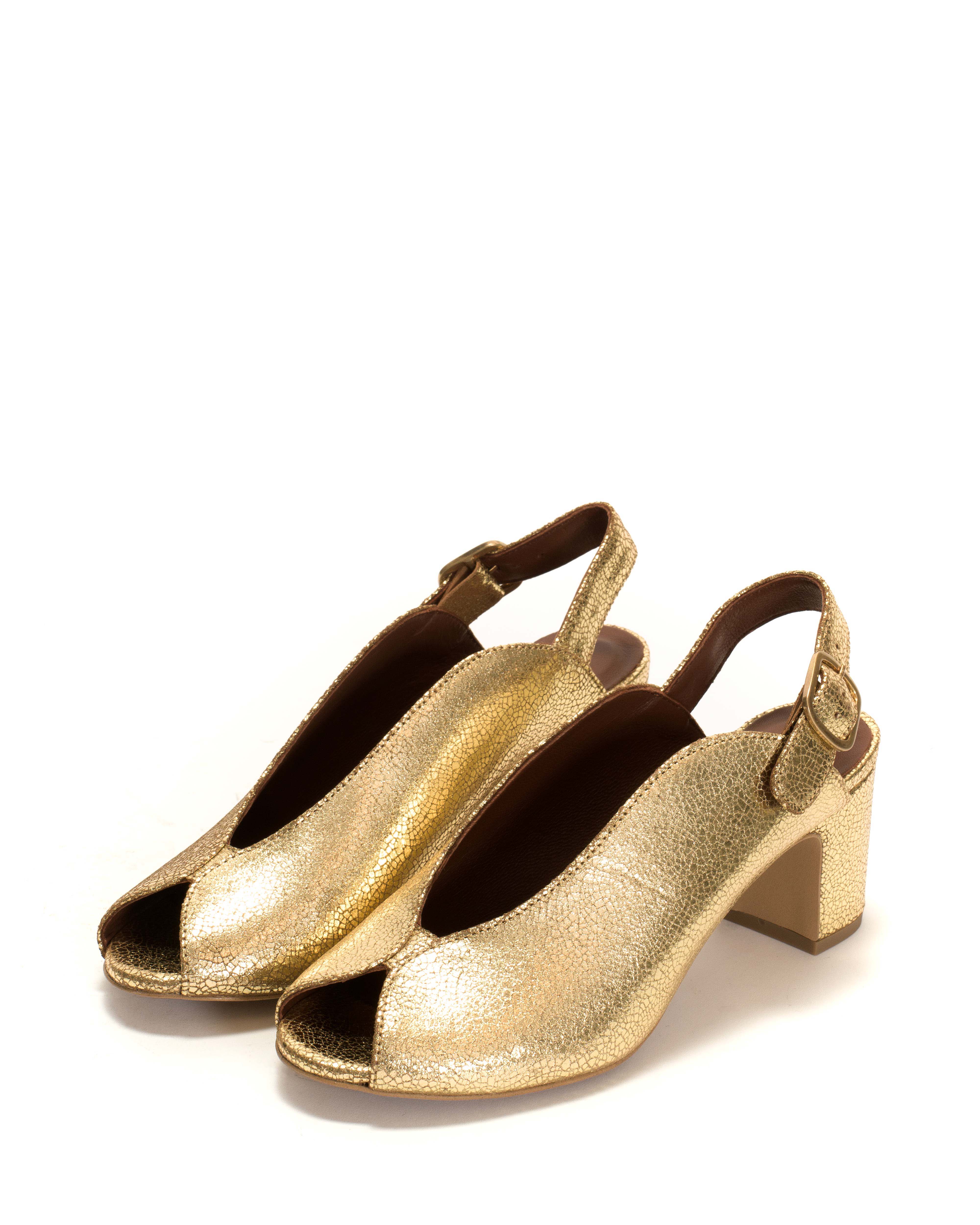 Trisia Crackled metallic goat Gold