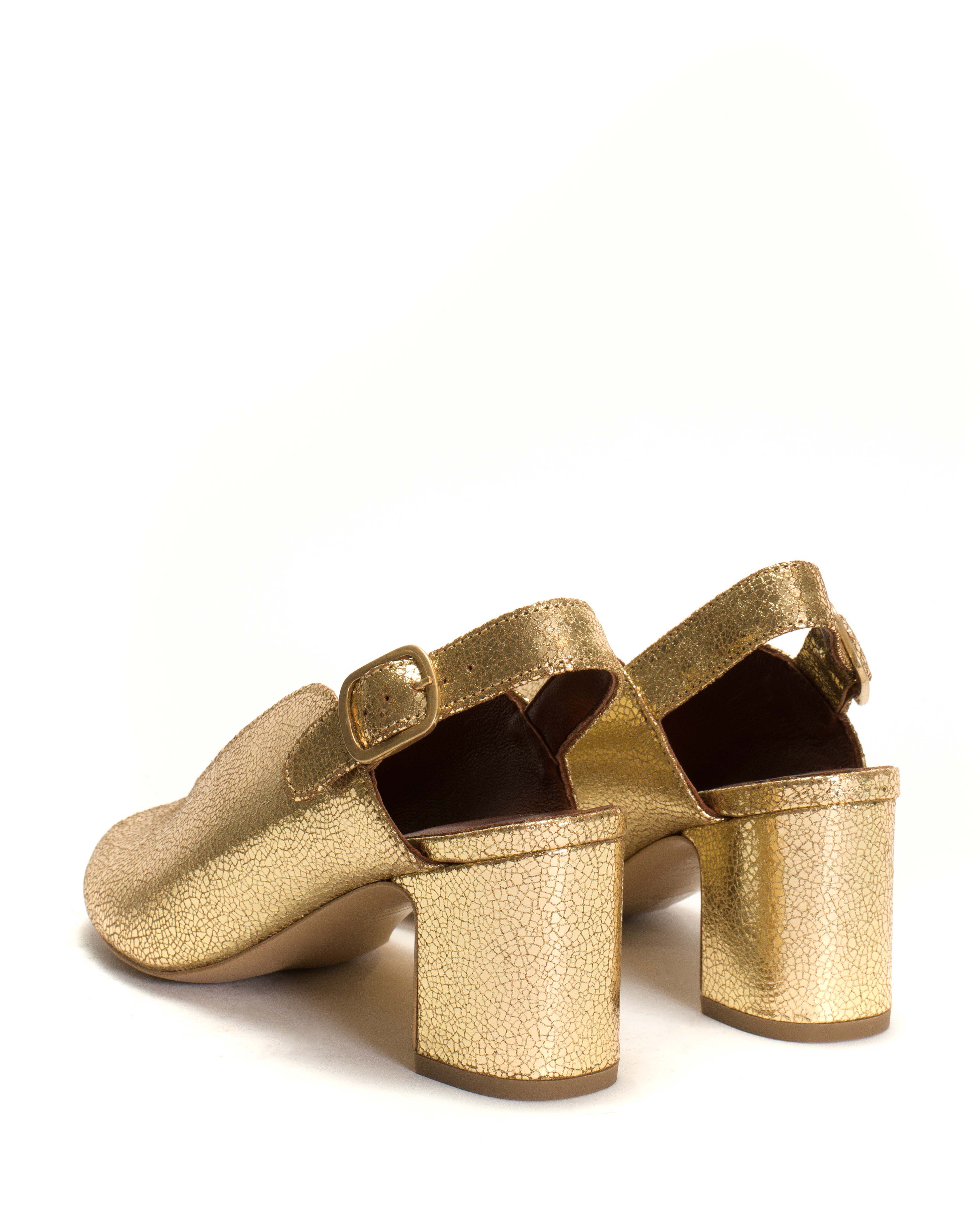 Trisia Crackled metallic goat Gold