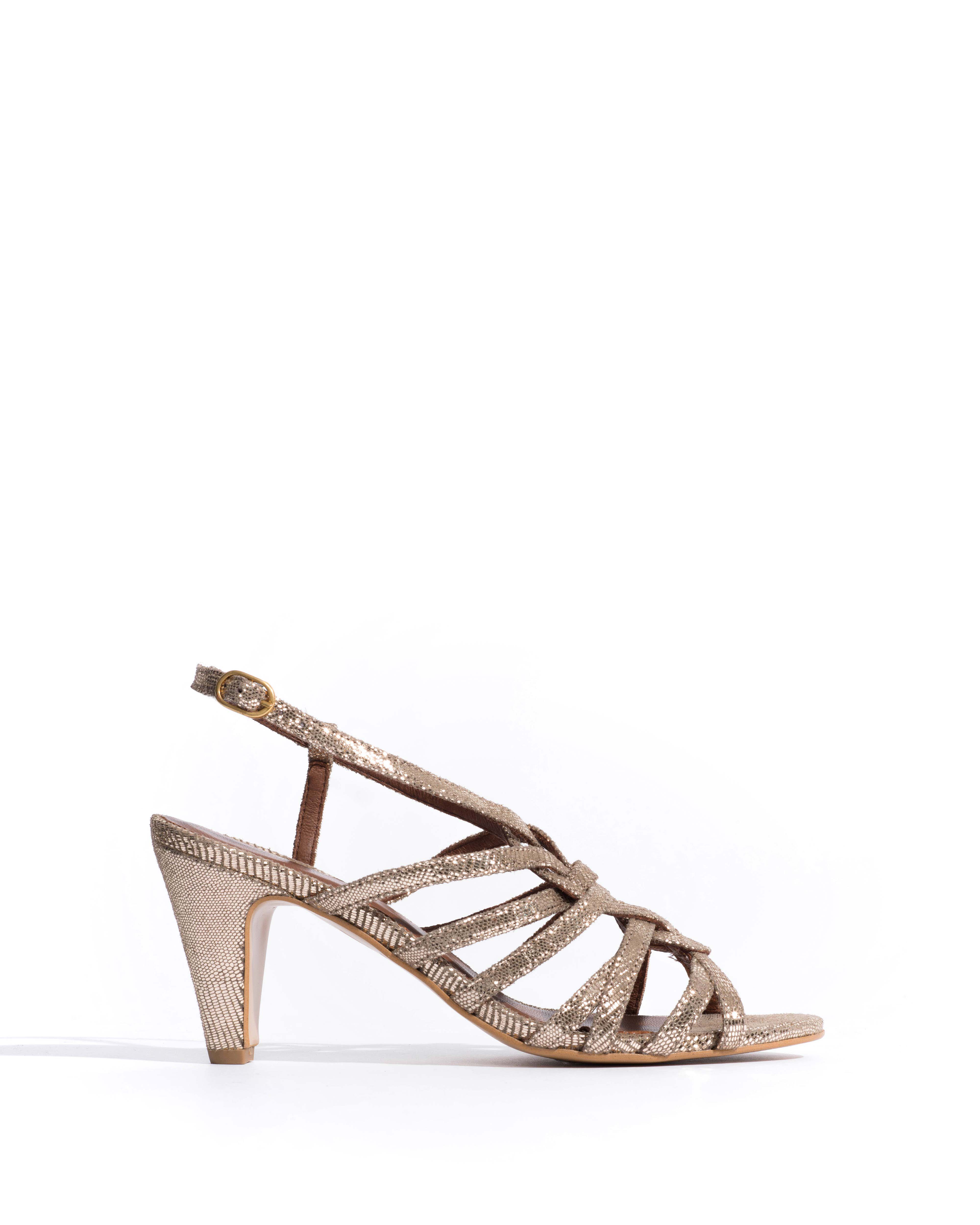 Vickey 75 Lizard metallic goat Vintage champagne