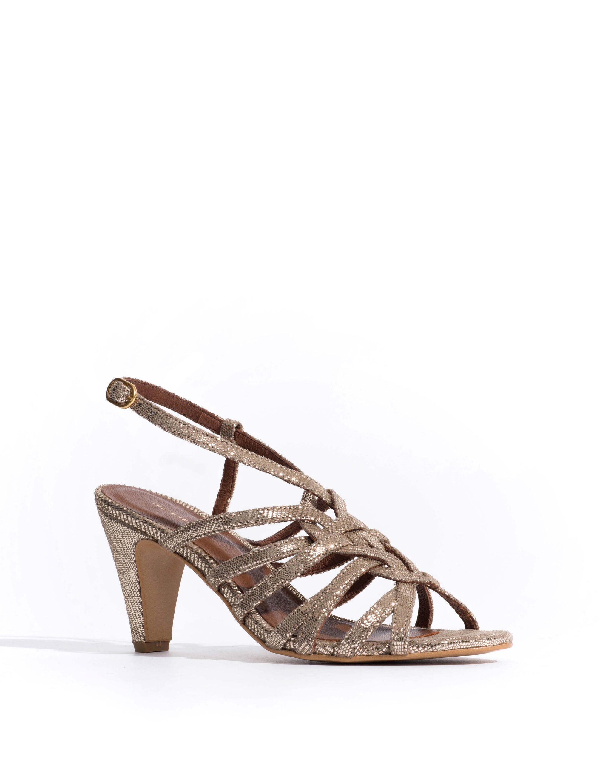 Vickey 75 Lizard metallic goat Vintage champagne - Anonymous Copenhagen Heels