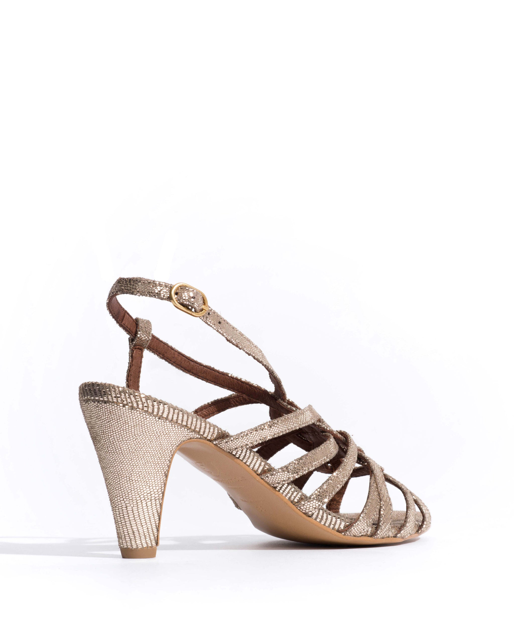 Vickey 75 Lizard metallic goat Vintage champagne - Anonymous Copenhagen Heels