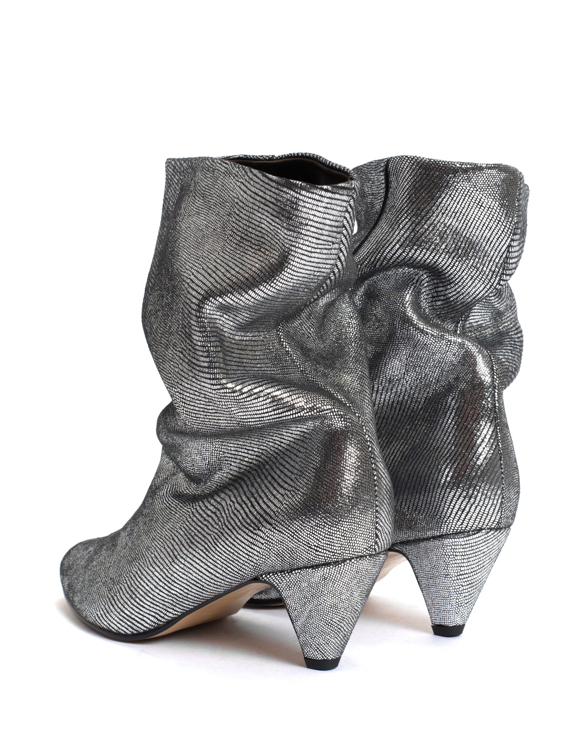 Vully 50 stiletto Lizard metallic goat Platinum - Anonymous Copenhagen