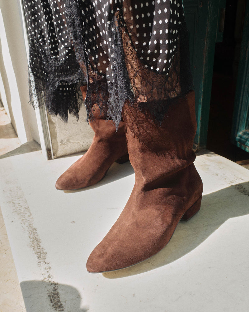 Leather ankle boots